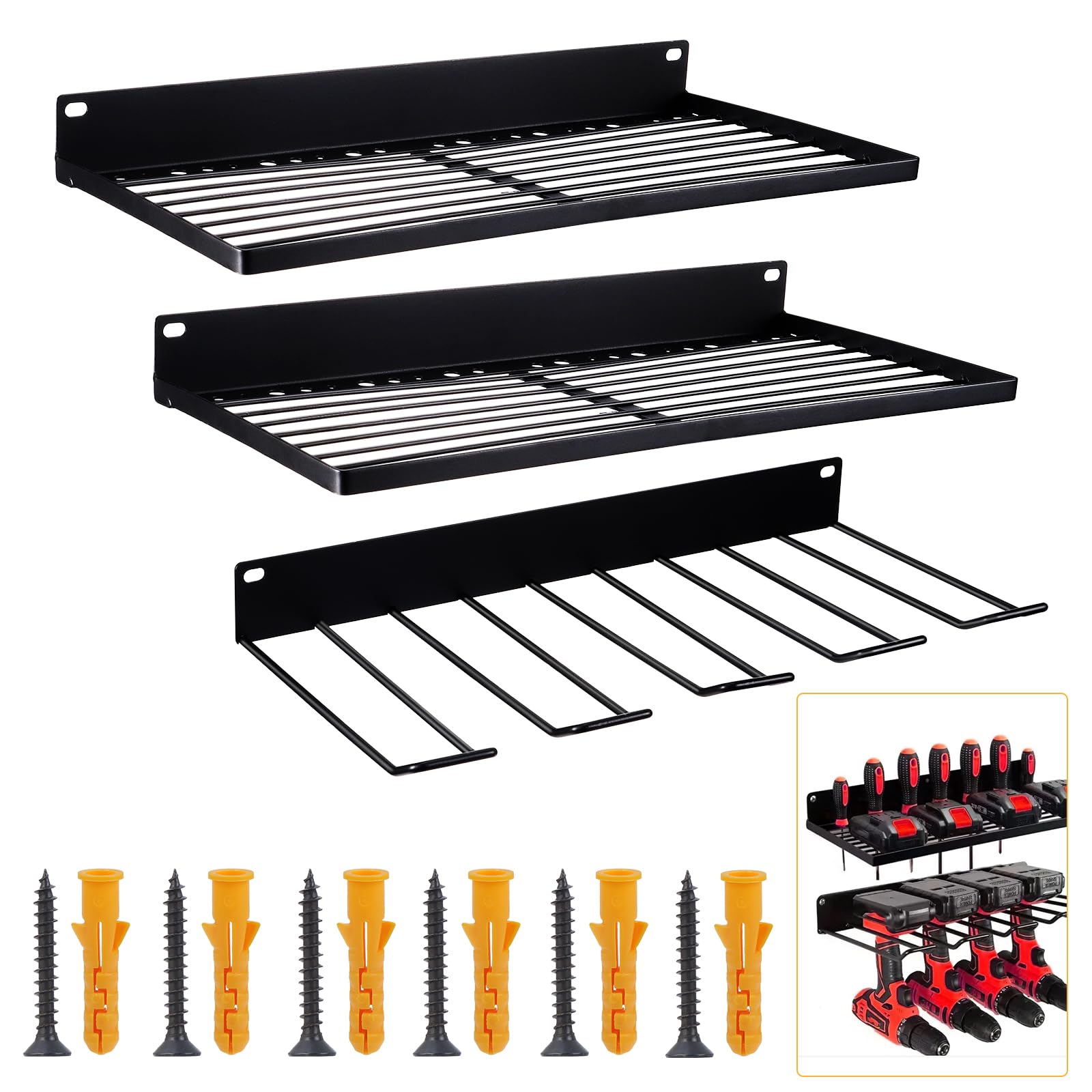 Ensemble de rangement d'outils en métal pour organiser l'atelier maison