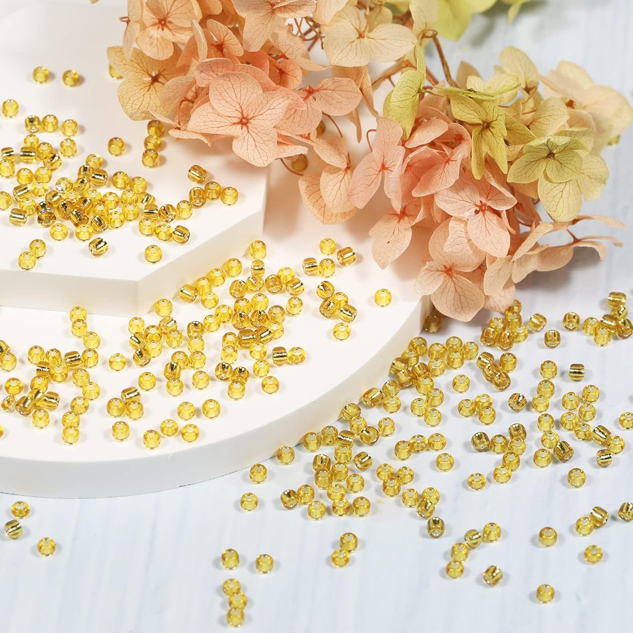 3mm Silver core Gold Seed Beads 8/0 50gram About 1780pcs Seed Beads for Making Wrist Bracelet Earring Necklace Jewelry - Image 2