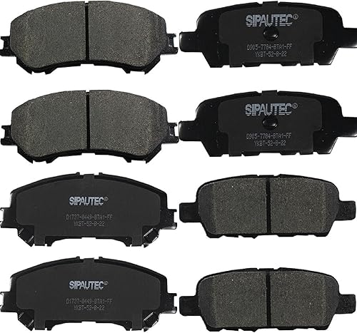 Miniatura 85 de Juego de pastillas de freno delanteras y traseras de 4 ruedas de repuesto de pastillas de freno de disco de cerámica para Nissan Pathfinder