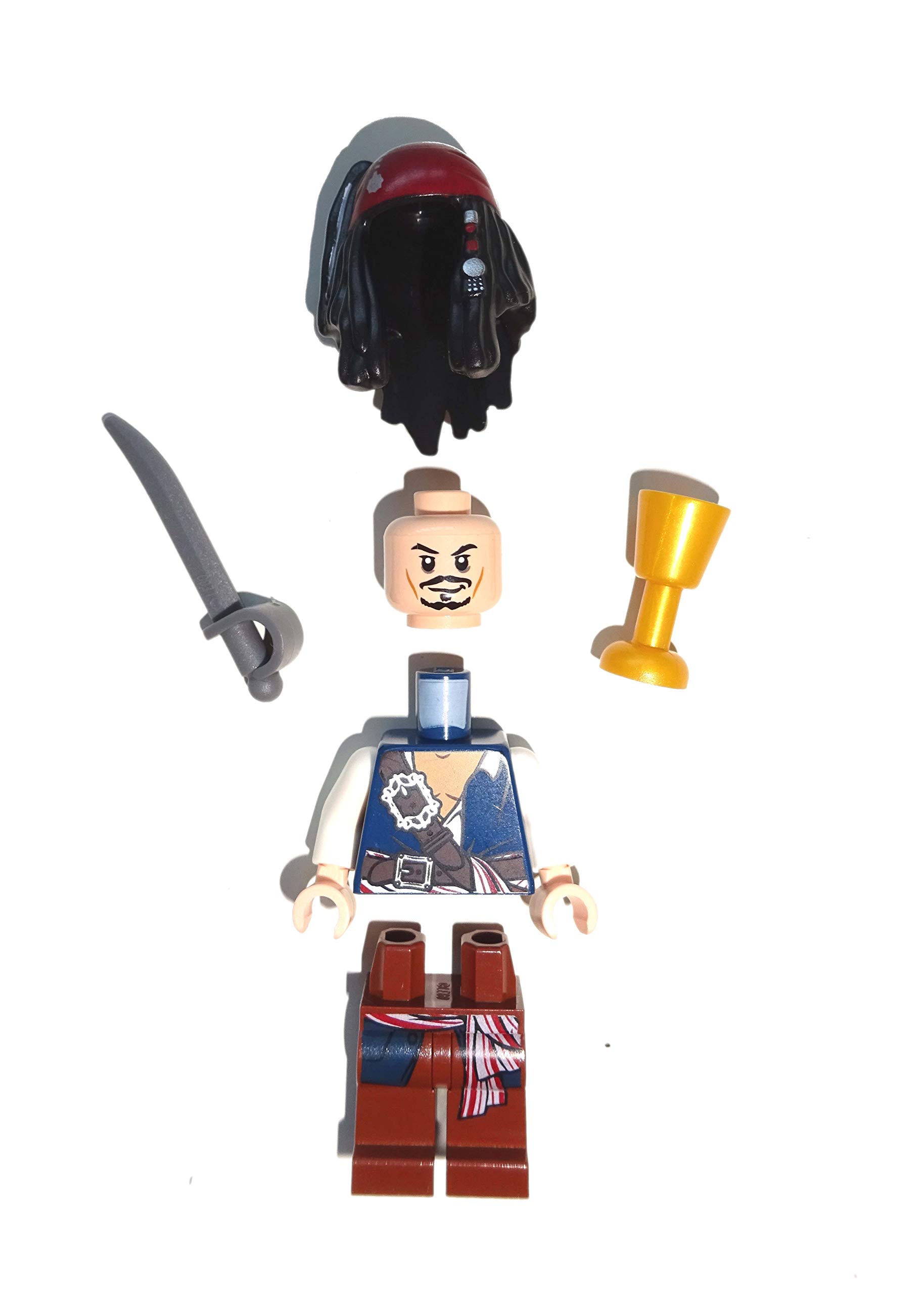 LEGO® Piraci z Karaibów / Piraci of the Caribbean™ mini figurka Jack Sparrow ze szablą i złotym kielichem