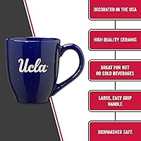 Vista 6 de Rico Industries NCAA UCLA Bruins Royal Blue - Taza de café de cerámica moteada grabada con láser de 16 onzas