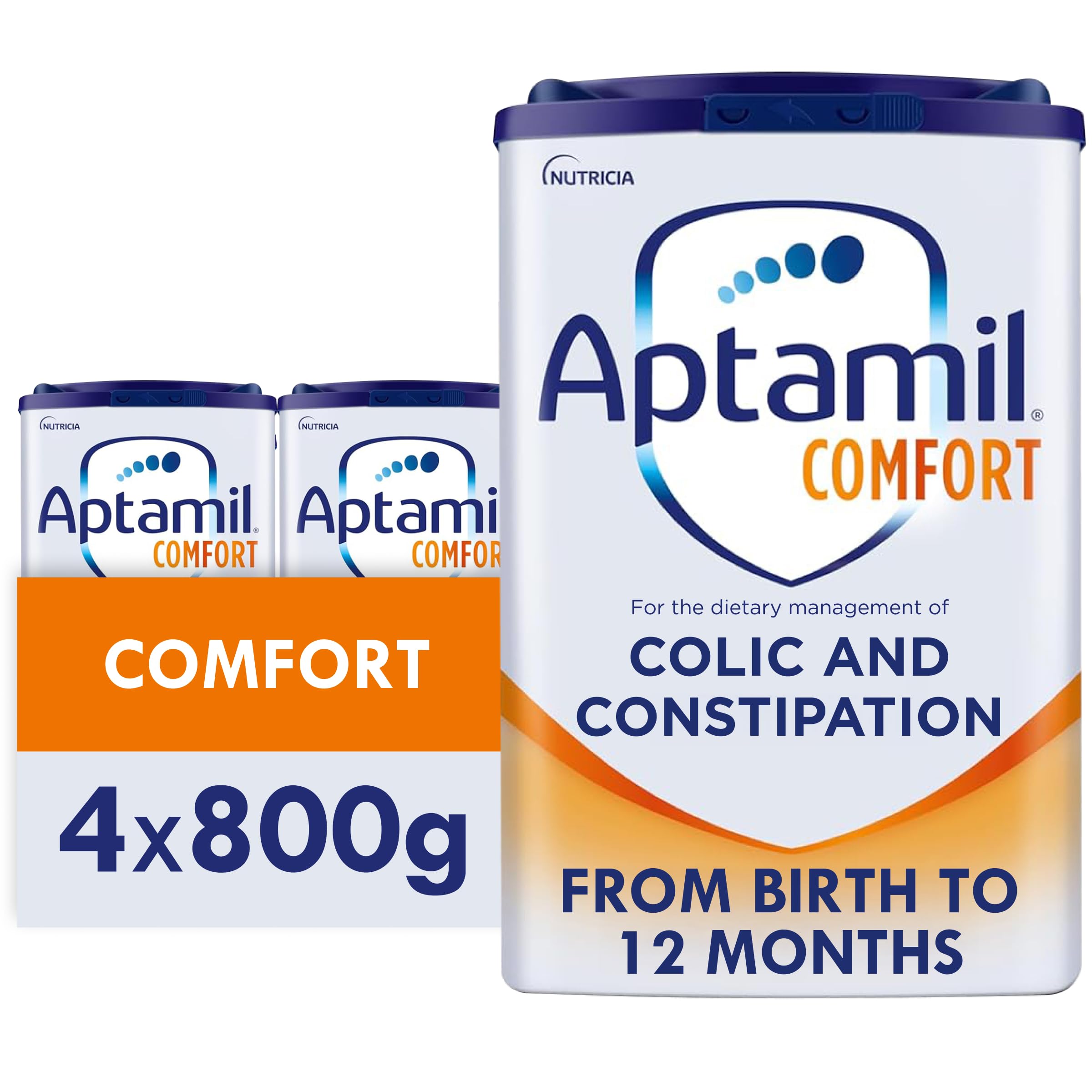 Comfort Baby Milk Powder Formula, from Birth, 800g (Pack of 4)
