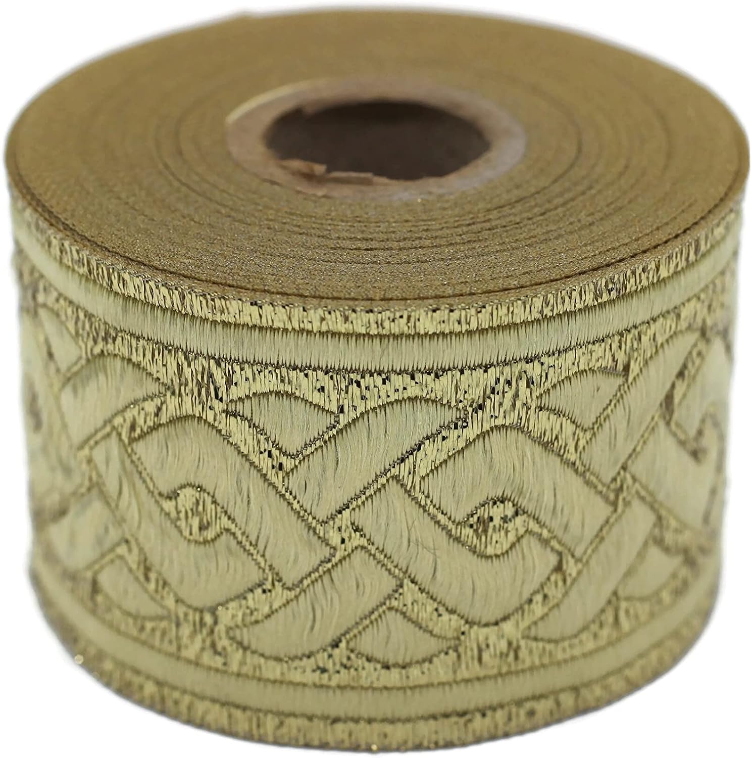 11 Yard Spool 1.96 inches Wide Gold Jacquard Ribbon Woven Trim Woven Retro Fabric Home Decoration Embellishment Homecoming Mum Accessories Supplies Lace Dog Collar 50069
