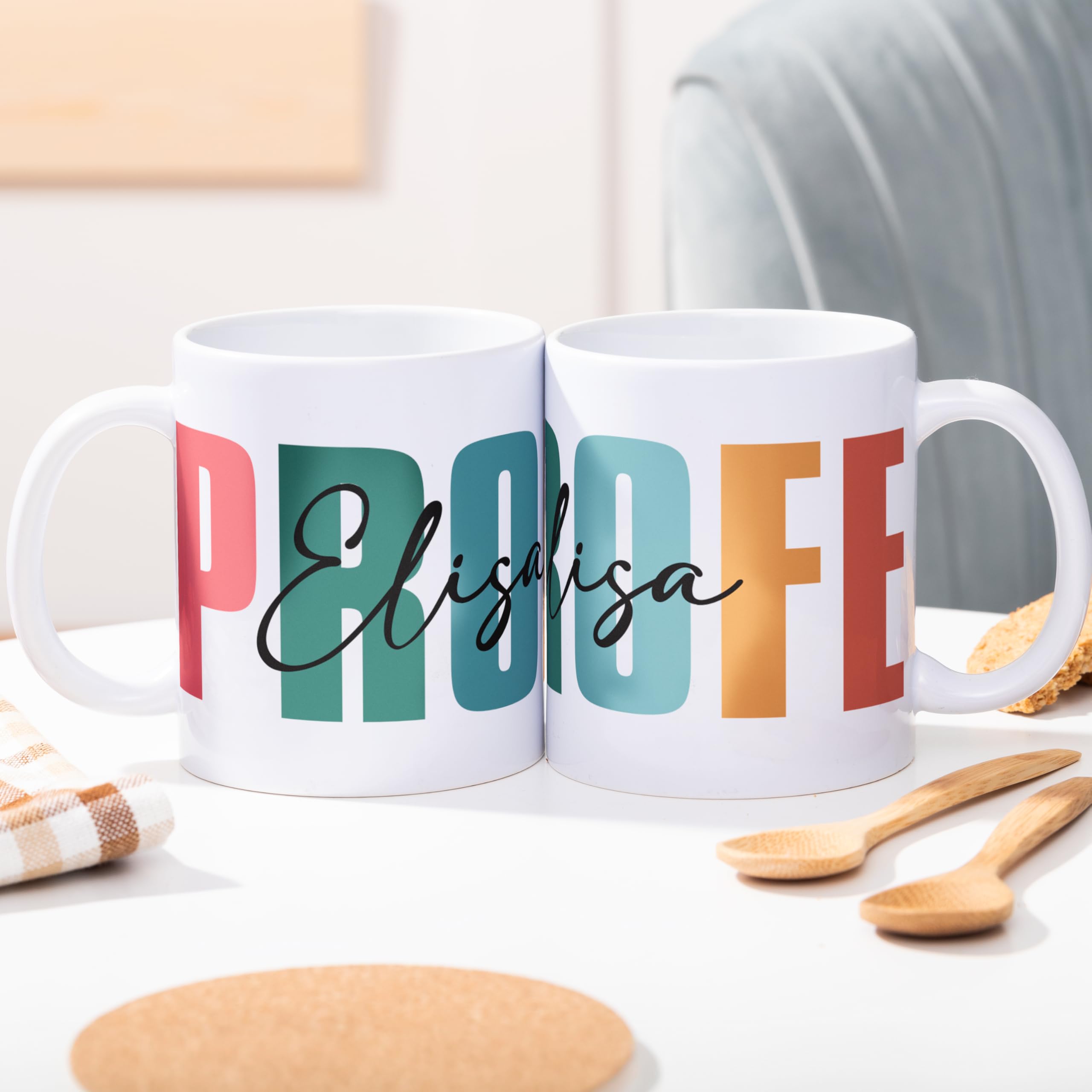 Caja Premium con Taza y Cuaderno Personalizado para Profesores | Regalo Original Fin de Curso | Detalle Maestro o Maestra | 25x18x11 cm | Profe Colorines