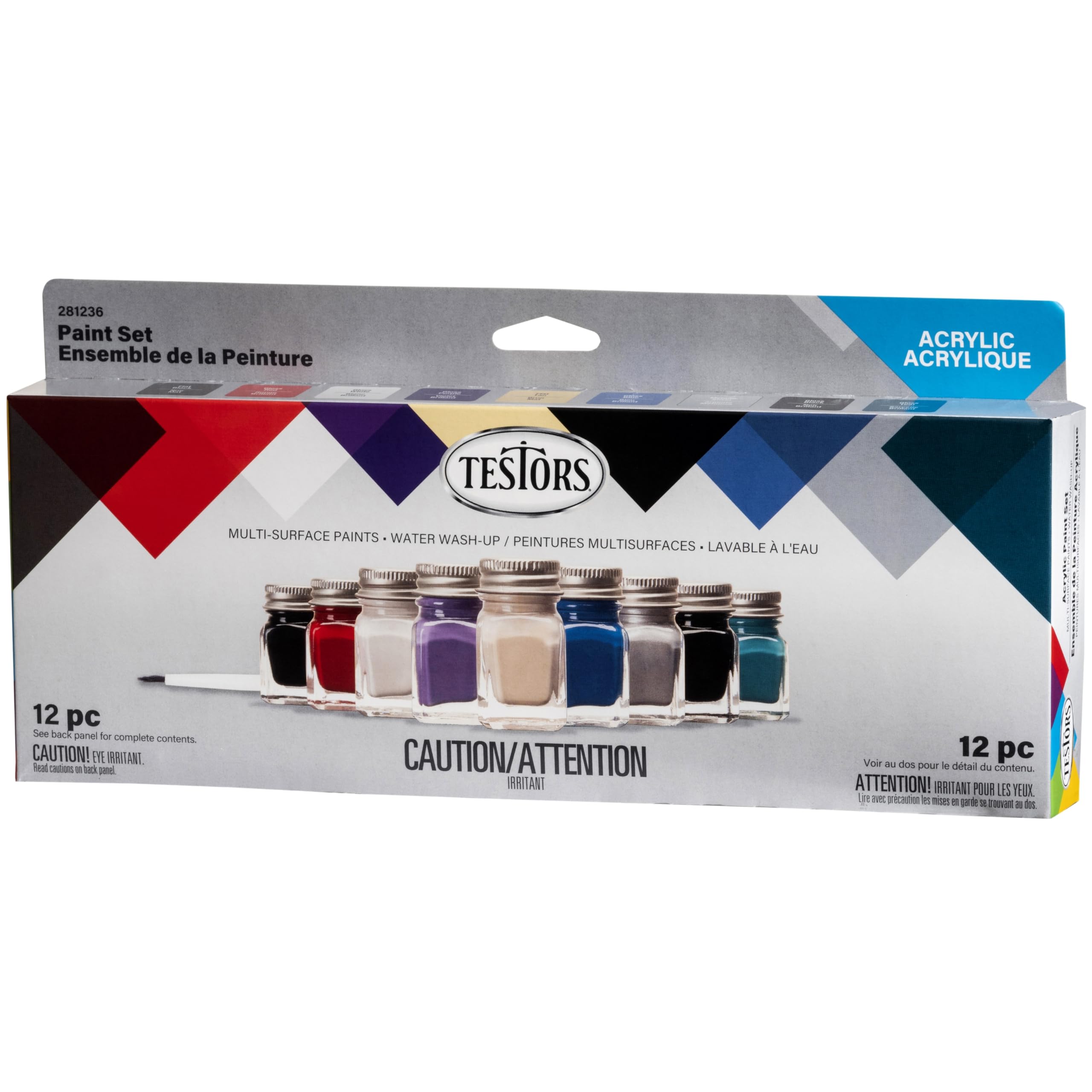 Testors Acrylic Auto Truck Acrylic Paint Sets, White, 0.5 Liters, 281236
