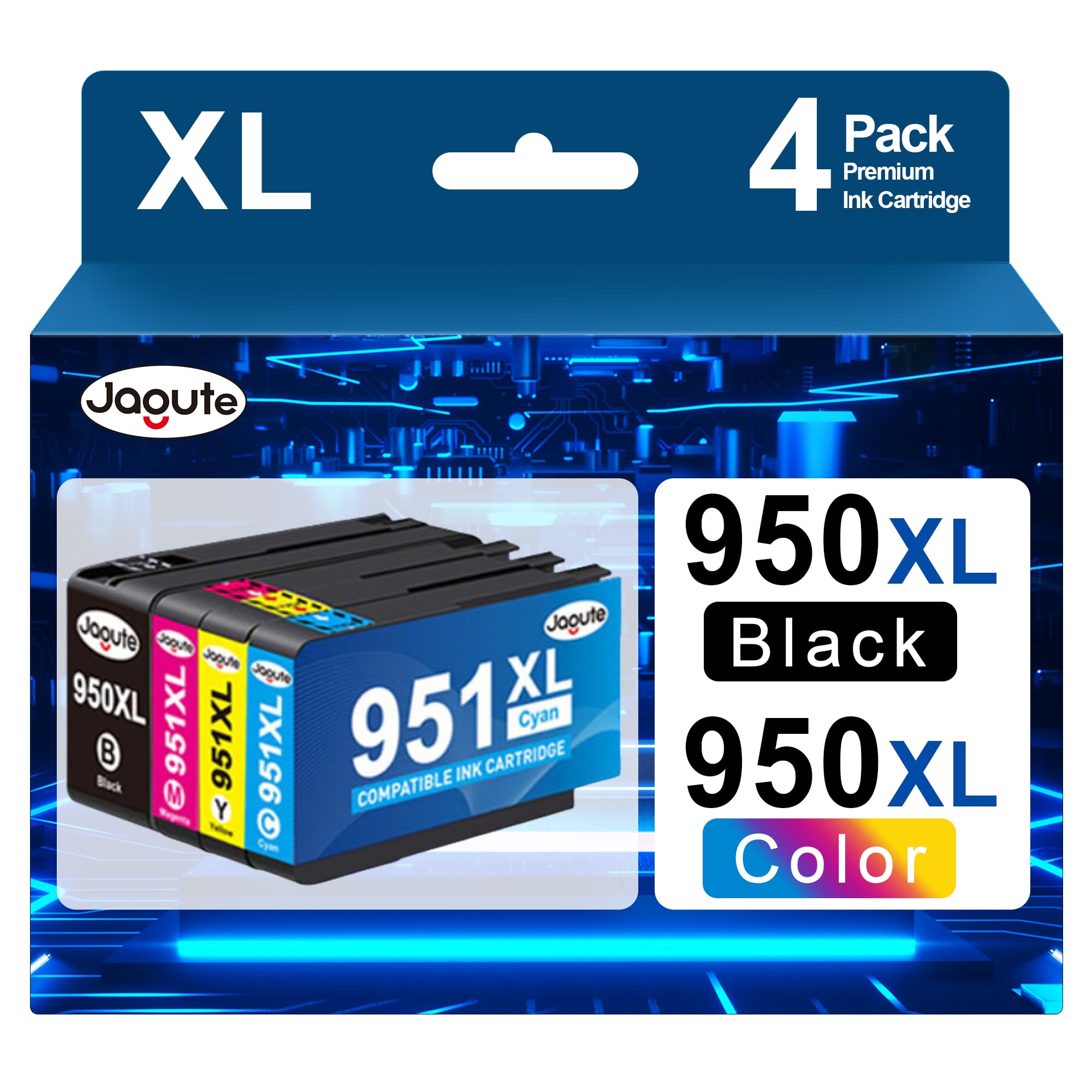 Cartucho Tinta Dye 1500 Páginas Cartucho De Tinta Recarregável 950 951 Xl, Para Hp Officejet Pro 251dw 276dw 8100 8600 8610 8620 8630 8640 8650 8660 Impresión Color Cyan