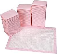 Buyockss 80 Pack Pink Disposable Baby Changing Pads 18x18 - Super Absorbent Leakproof Soft Underpads for Mess-Free Infant Diaper Changes