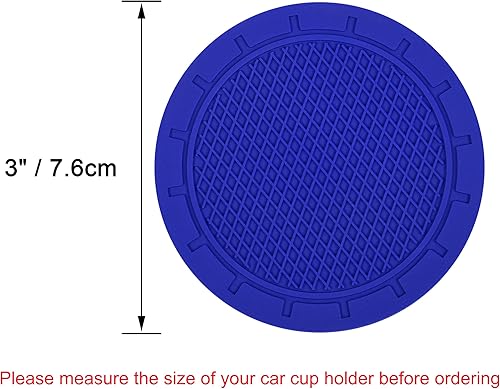 Miniatura 2 de Wisdompro - Posavasos para automóvil, paquete de 4 posavasos de PVC para automóvil, antideslizantes, universales, accesorios interiores de