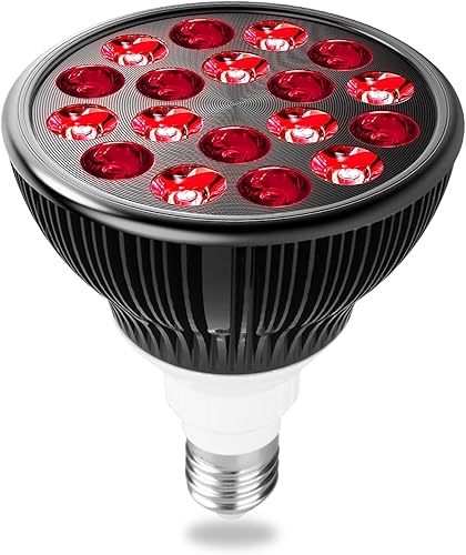 Miniatura 8 de Bombilla de Terapia de Luz Roja, Terapia de Luz Roja para Uso Corporal y Facial, 18 LEDs de 660nm Rojo y 850nm Infrarrojo Cercano, Lámpara de