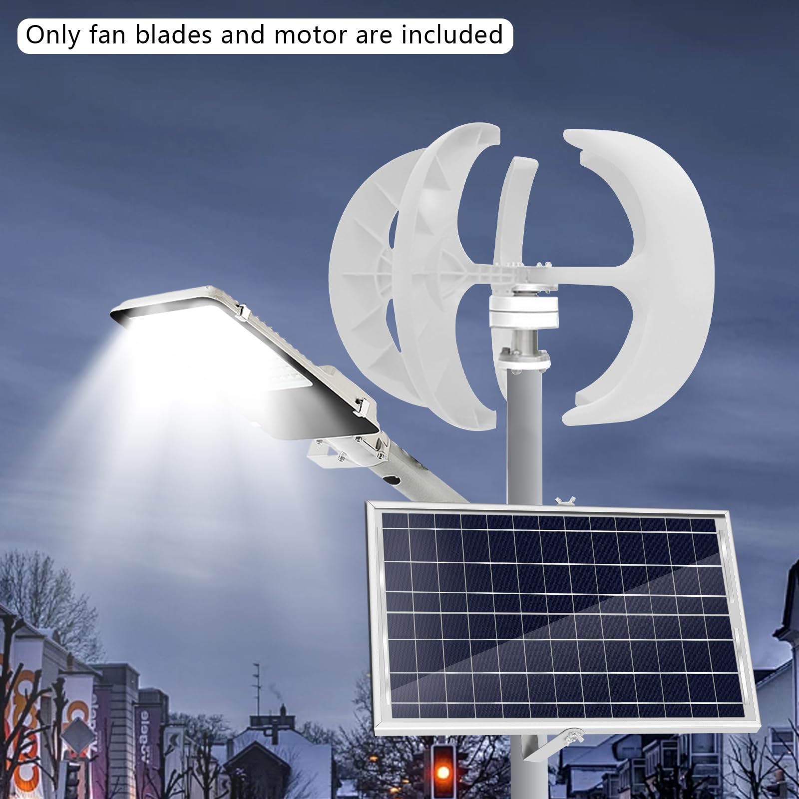 600W Windkraftanlage, Niedrigen Anlaufgeschwindigkeit Überlebenswindgeschwindigkeit 45 m/s IP67 Vertical Axis Wind Power Micro Windkraftanlage für Überwachung, Boote/Schiffe