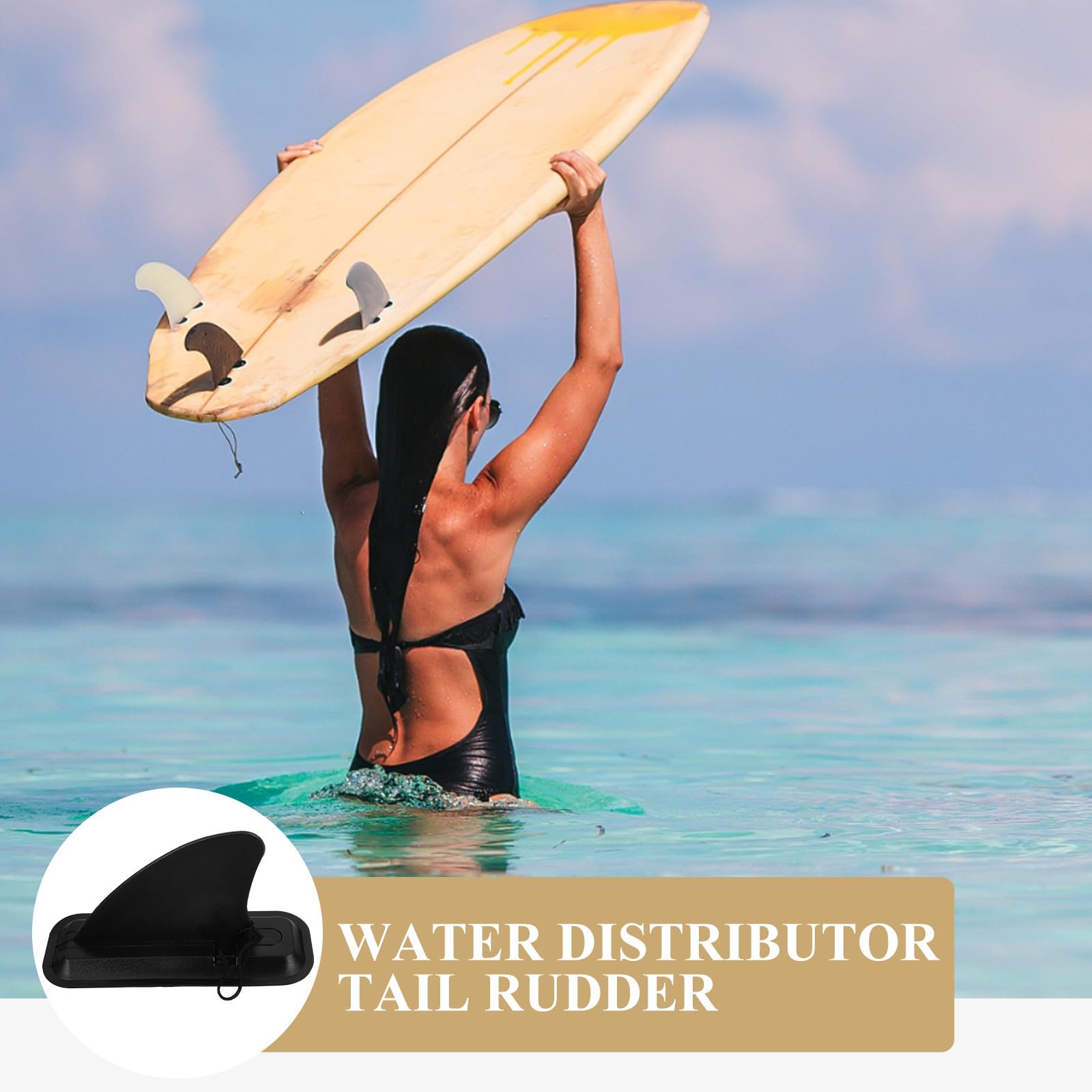 Support De Dérive Kayak Gonflable – Aileron Latéral En PVC, Amovible, 26x11 Cm, Pour Paddle Et Surf