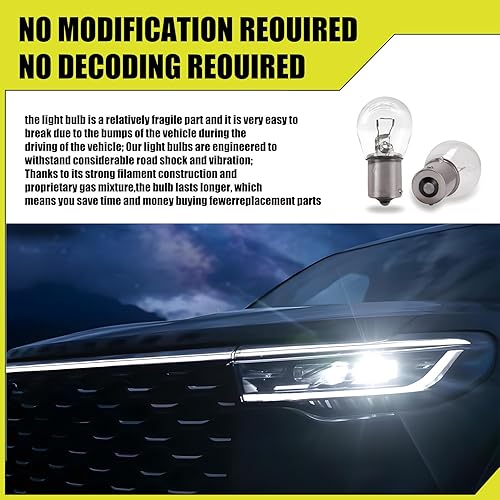 Miniatura 6 de Paquete de 10 bombillas de freno de automóvil, luz trasera superbrillante de repuesto 1016 12V 21W, luz doble de pie alto y bajo, apto para la