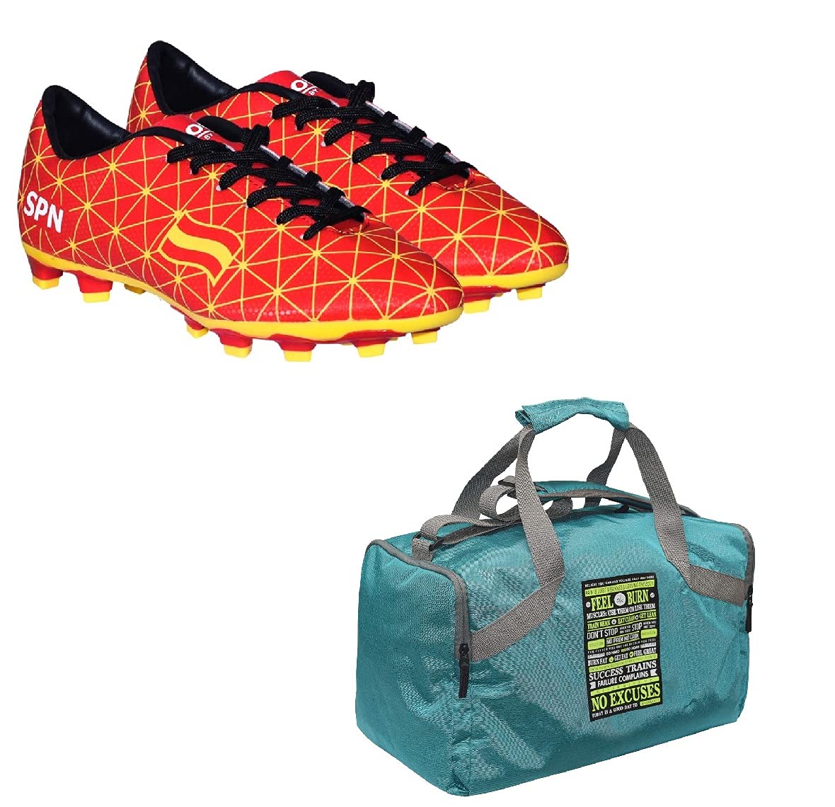 Charged Sports Bag Bouclier Feel Burn Junior Cyan With Gowin Football Shoe Country Color Spain Size-2