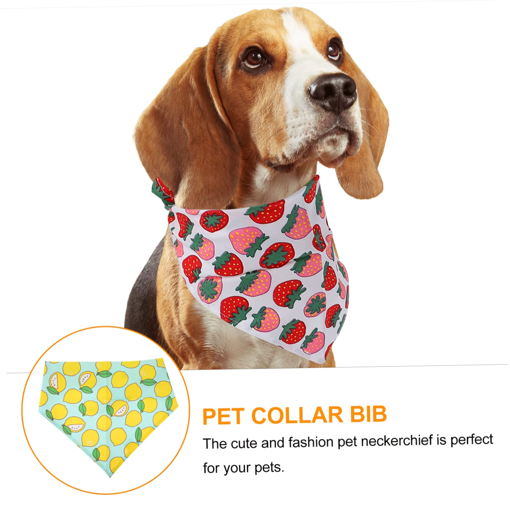 Beaupretty 15piezas Pañuelos De Perro De Frutas Pañuelo Absorbente para Mascotas Bandanas Suaves y Cómodas para Perros y Gatos Diseño y Moderno para Fiestas y Ocasiones Especiales
