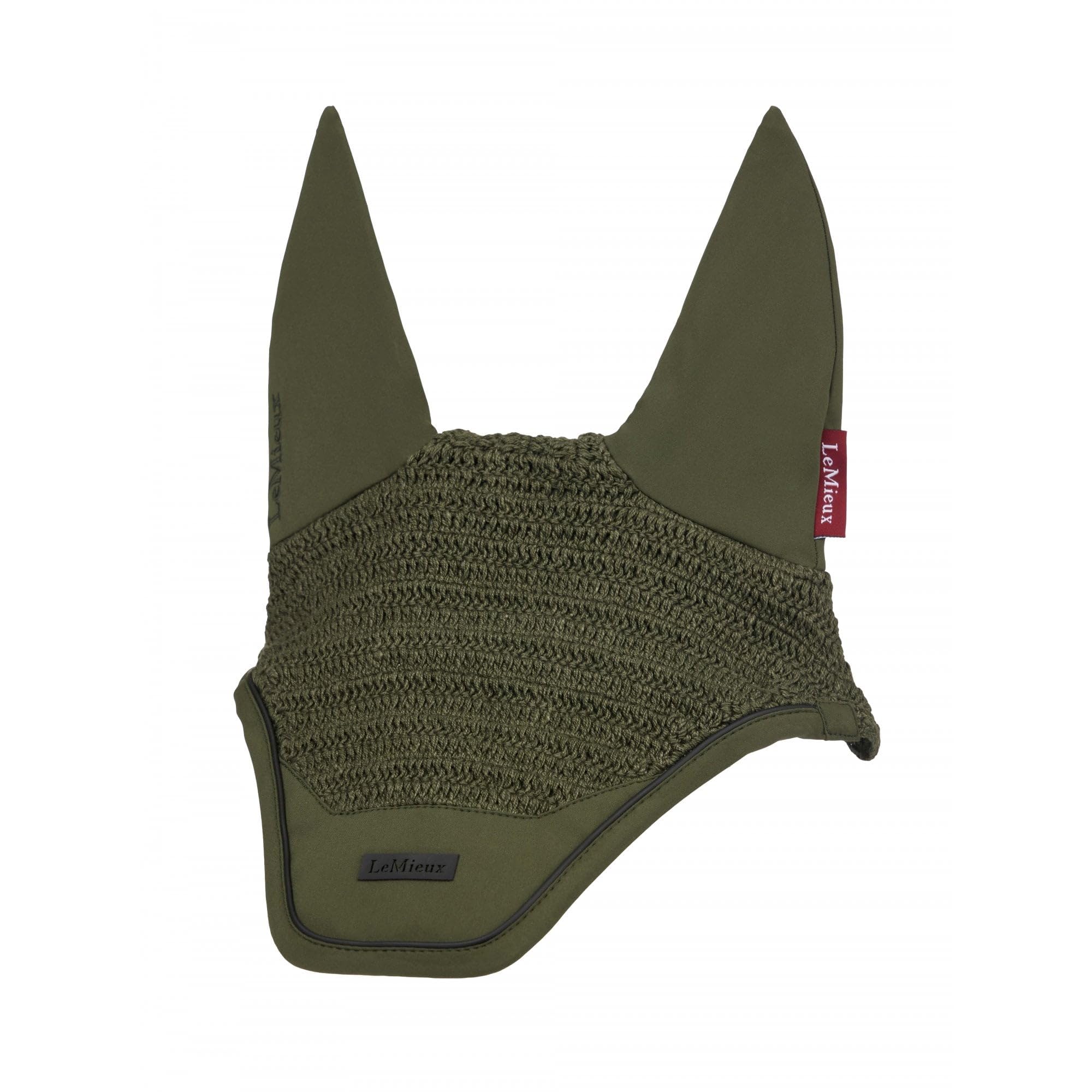 LeMieux Essence Fly Hood – Vert pin : Bonnet cheval anti-insectes