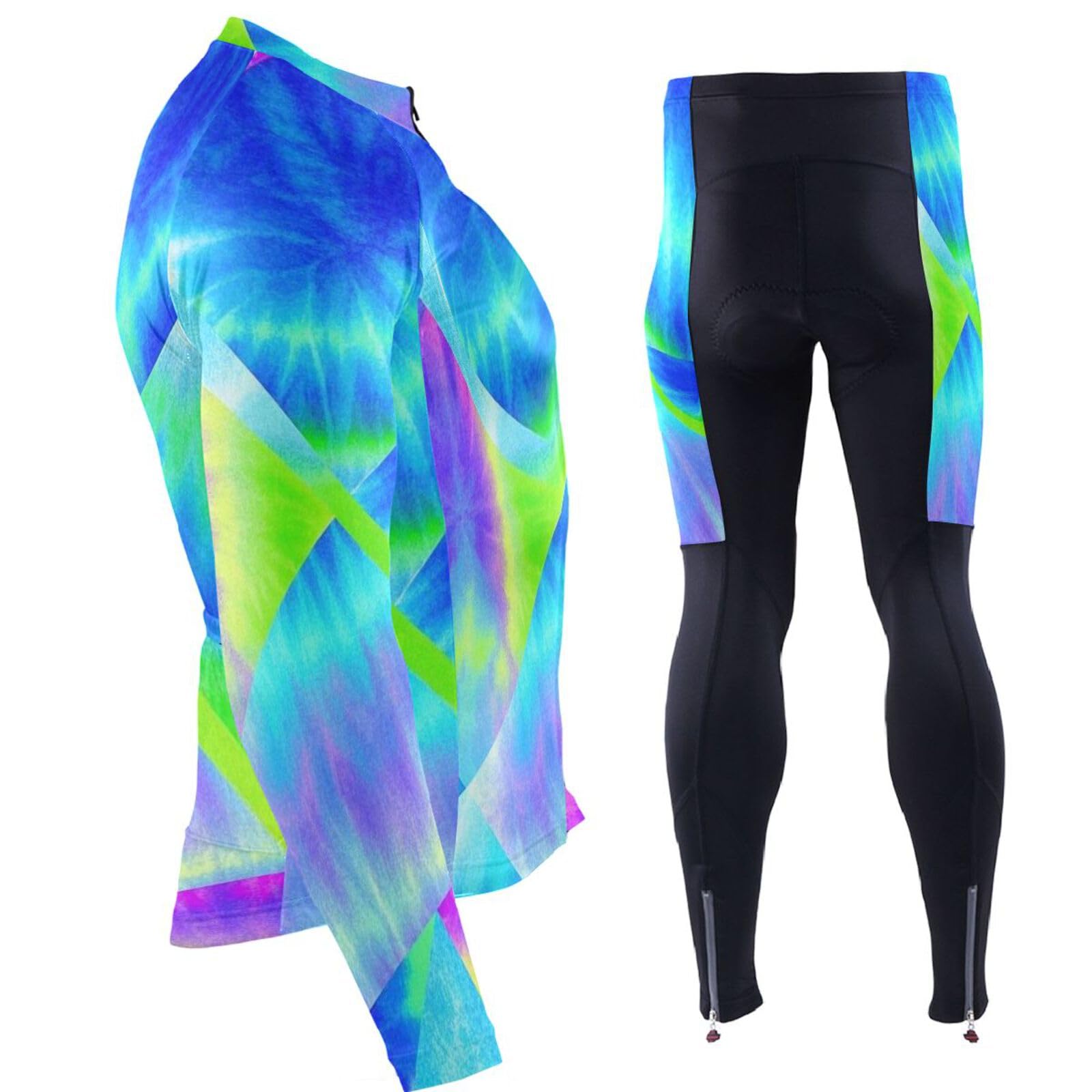 Herren Radtrikot mit Taschen, schnelltrocknend, Mountainbike-Shirts für 3D-gepolstert