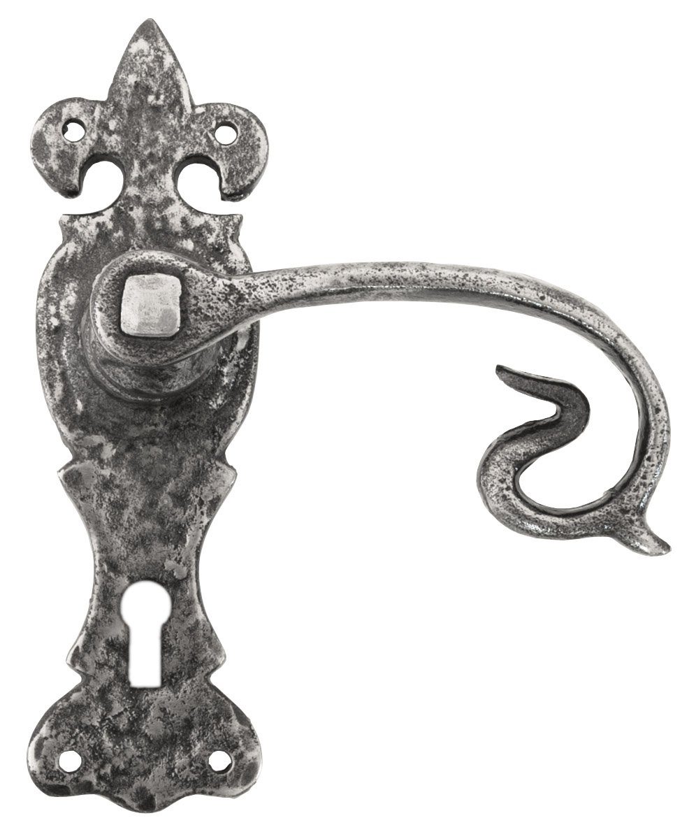 From The Anvil Natural Textured Curly Lever Lock Set