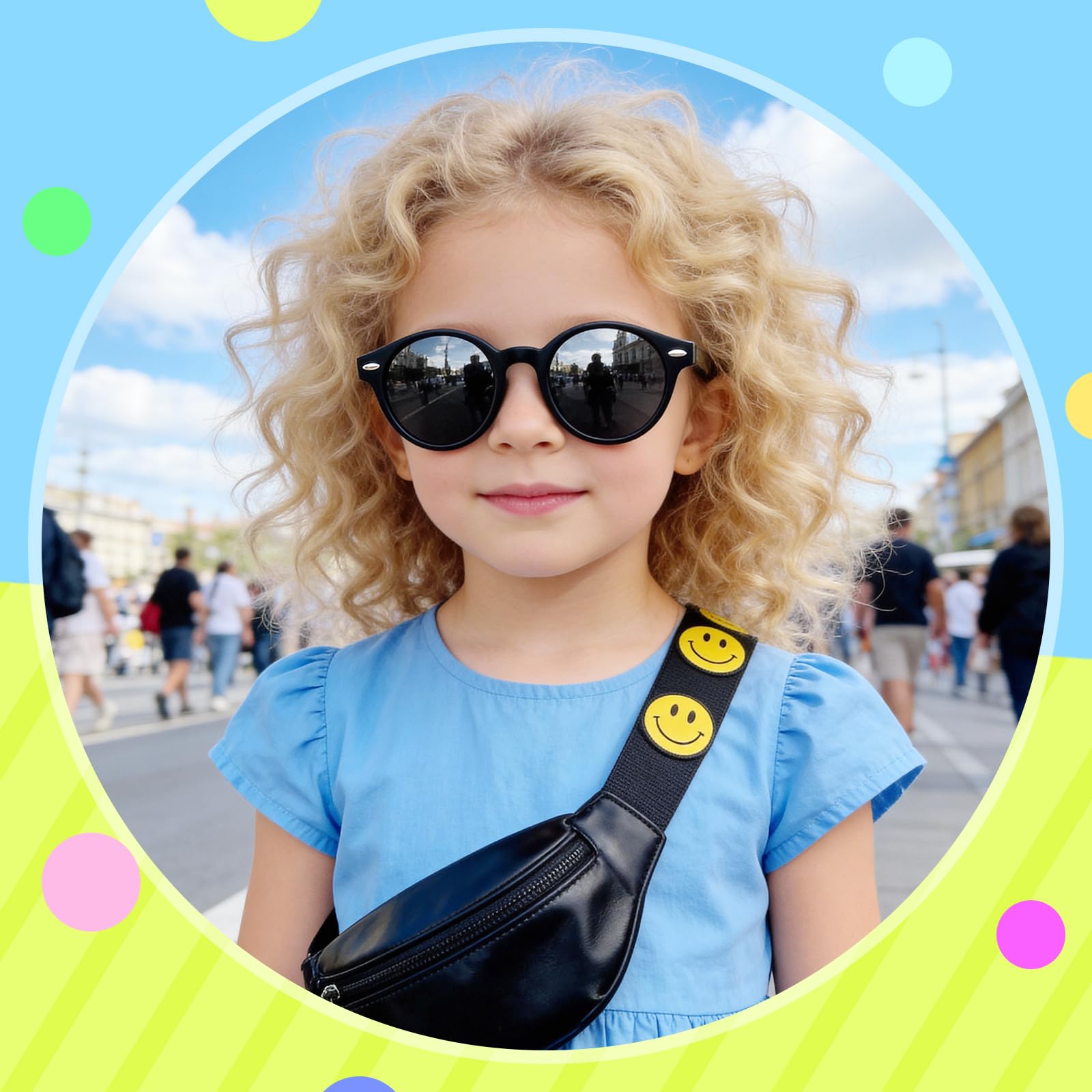 Ymmott Polarizadas Gafas de Sol Niño y Niña 3-9 Años - Gafas de Sol Infantiles Flexibles de Goma para UV400 Protección