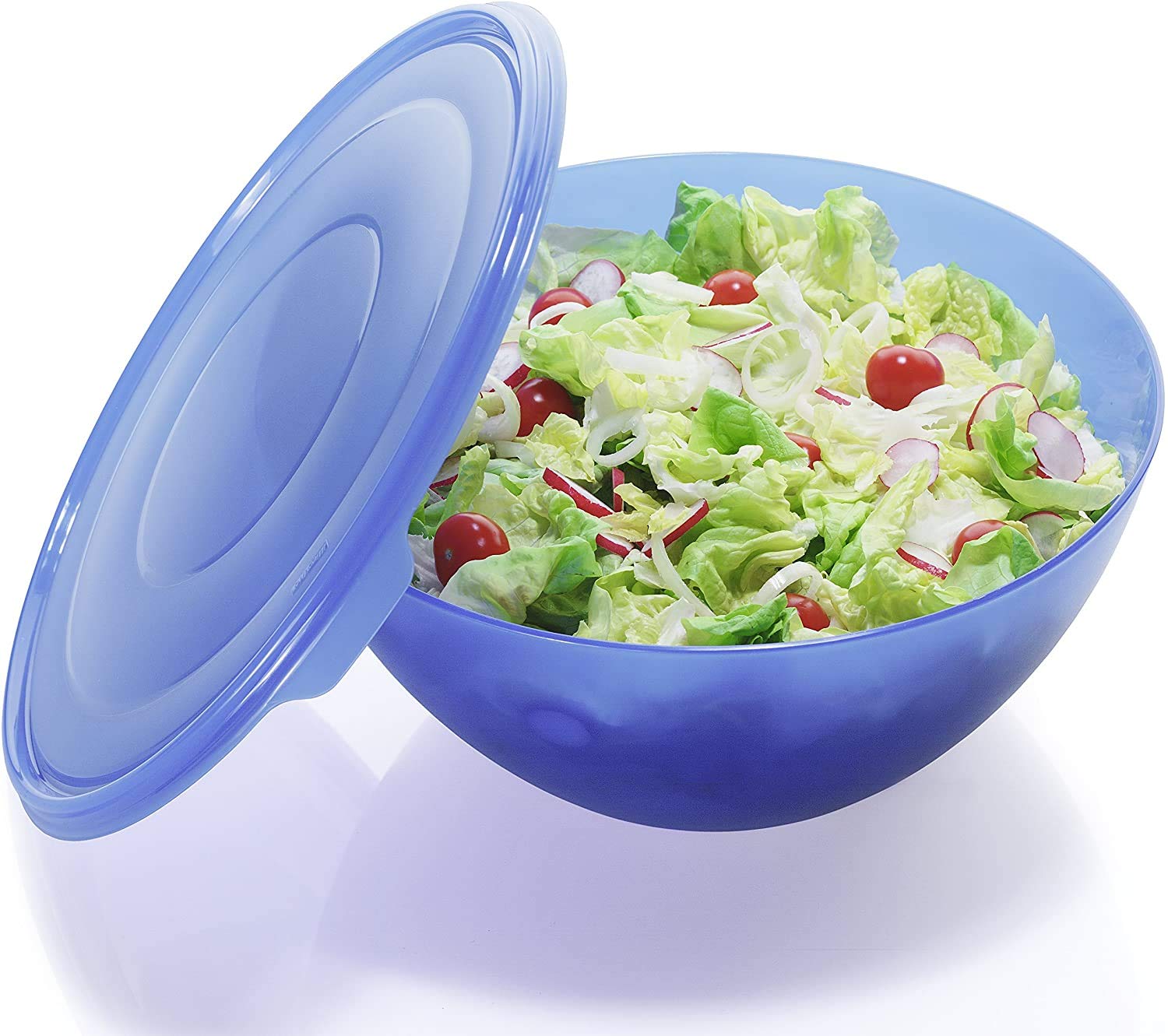Rotho CARUBA Schüssel Mit Deckel – 8 Liter, Midnight Blau, BPA-frei, Spülmaschinengeeignet