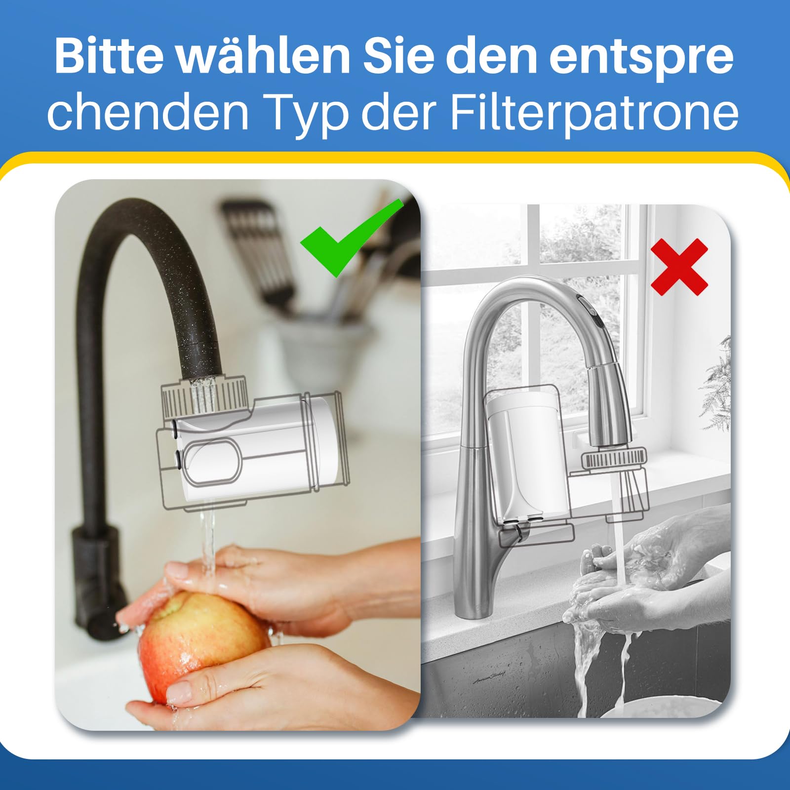 GOLDEN ICEPURE Brita On Tap Pro V-MF für brita wasserfilter wasserfilter für den wasserhahn (600l), 4er-Packung