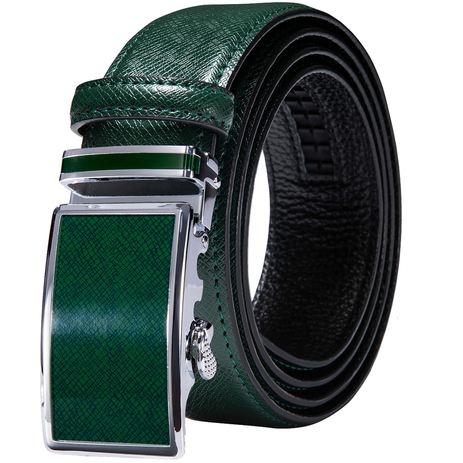Dubulle Men's Ratchet Belt Gold/Black/Red/Green/Blue/White Automatic Buckle Business Casual Belt Gift - Adjustable Fit