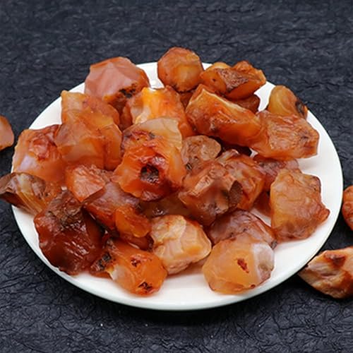 Miniatura 5 de Collar de cristal de cornalina real para mujer, piedras preciosas en bruto y curativas para los chakras, dije con auténtico cristal rojo joya de