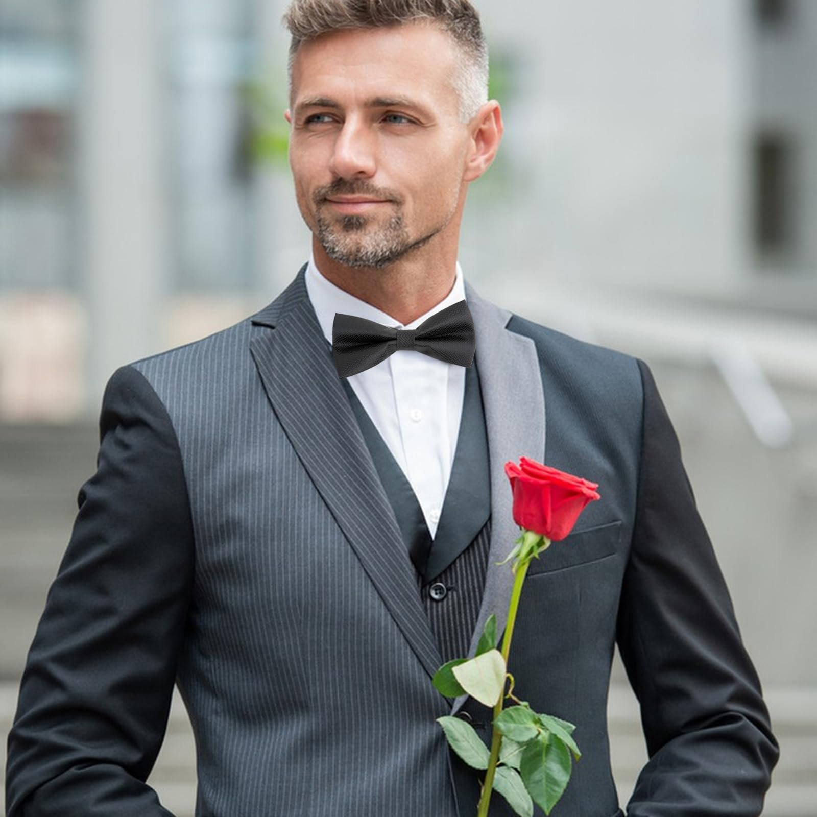 10 Pezzi Papillon da Uomo, Multi-colore Affari Tuxedo Papillon per Gli Uomini Ragazzi, Classico Pre-legato Suit Cravatte, Regolabile di Lusso Formale Collo Bowtie per Affari Matrimonio Partito