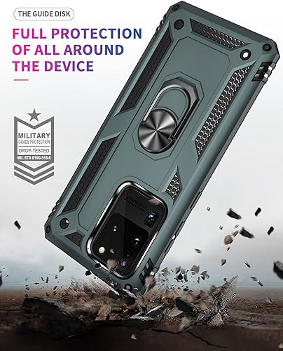 Miniatura 6 de S20 Ultra Funda S20 Ultra 5G, ADDIT grado militar Funda de parachoques antiarañazos, con soporte de anillo para coche para Samsung Galaxy S20