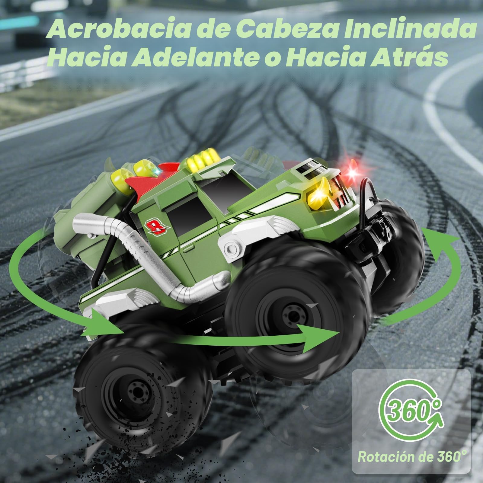 Dysaim Coche Teledirigido Anfibio, Monster Jam Cars Juguetes, 2.4 GHz RC Drift Car, Todoterreno Teledirigido 4x4, Drift RC Car Regalo Niños 6 Años, Coches Teledirigidos Niños 6 7 8 9 10 11 12 Años