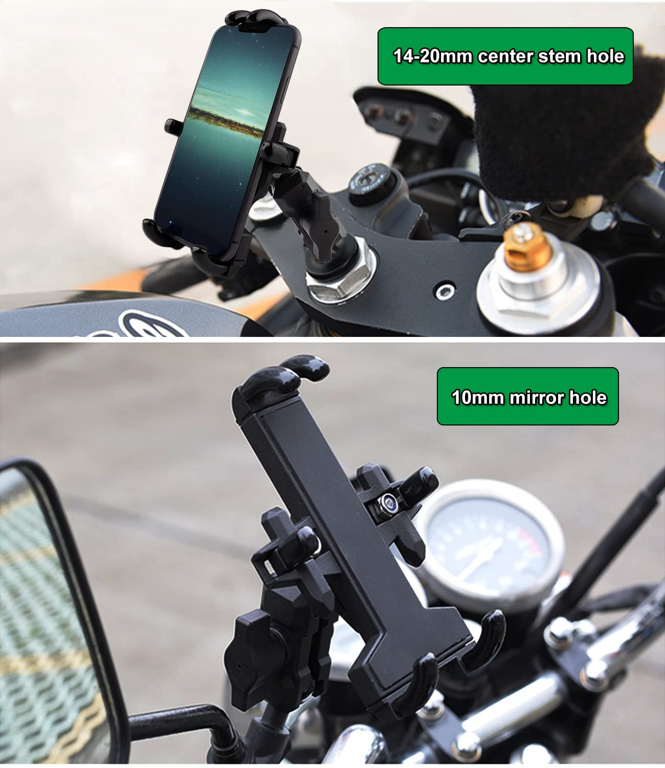 Soporte de teléfono para motocicleta, soporte de teléfono con soporte de navegación GPS compatible con GSX-R 600 750 1000 YZF R1 R6 CBR250R 300R Ninja 250 400 650 S1000RR