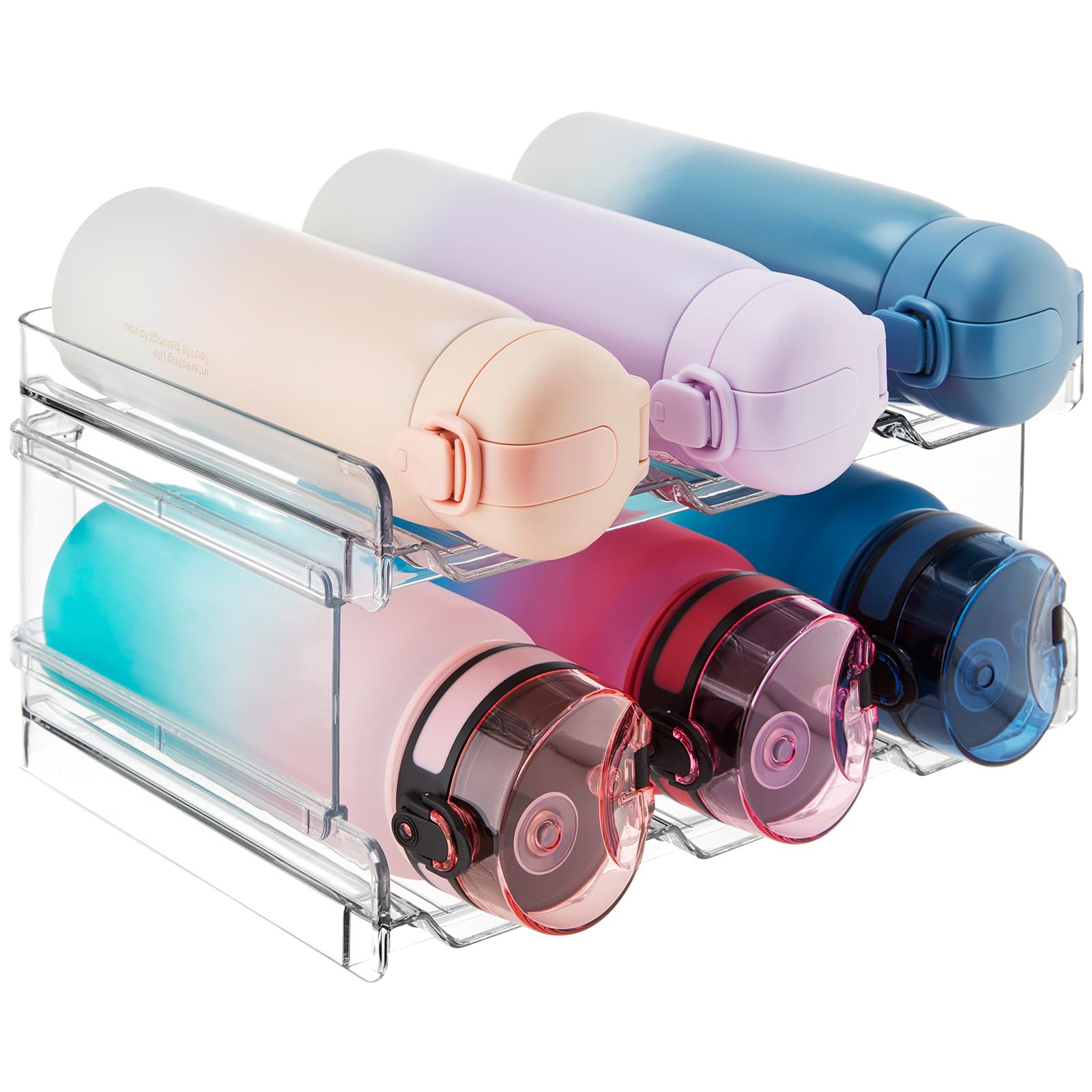 Lifewit organiseurs de bouteilles empilables Pour armoire, congélateur, Garde-Manger – Porte-gobelets en Plastique Pour comptoir, Placard