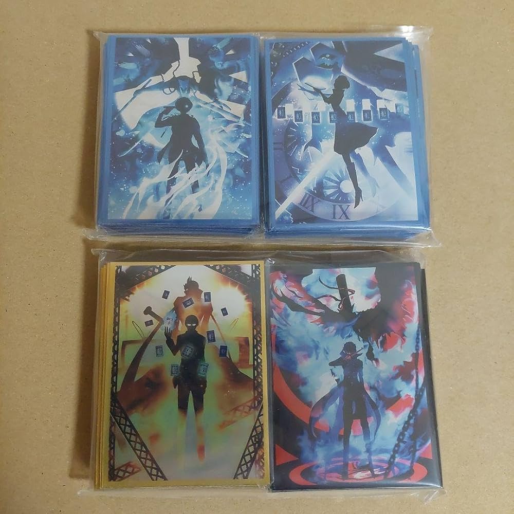 ペルソナ　メタリック　影絵　カード　デッキ　スリーブ　4種セット Amazon.co.jp: ペルソナ メタリック 影絵 カード スリーブ 4種