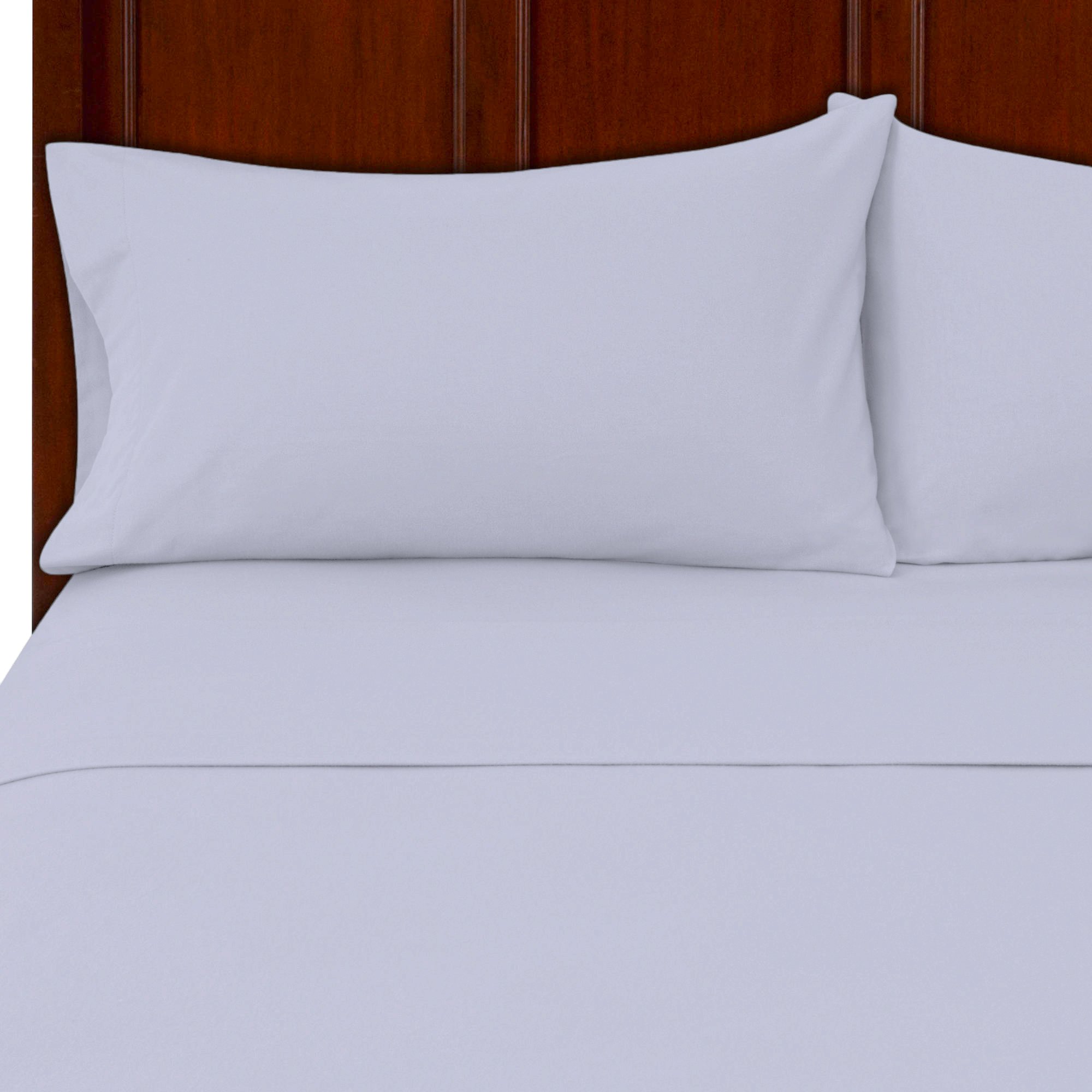 GMTEXTILES Pure 100% Egyptian Cotton Flannel Sheet Set (Pair of Pillowcases (48 x 74 cm) Light Blue)