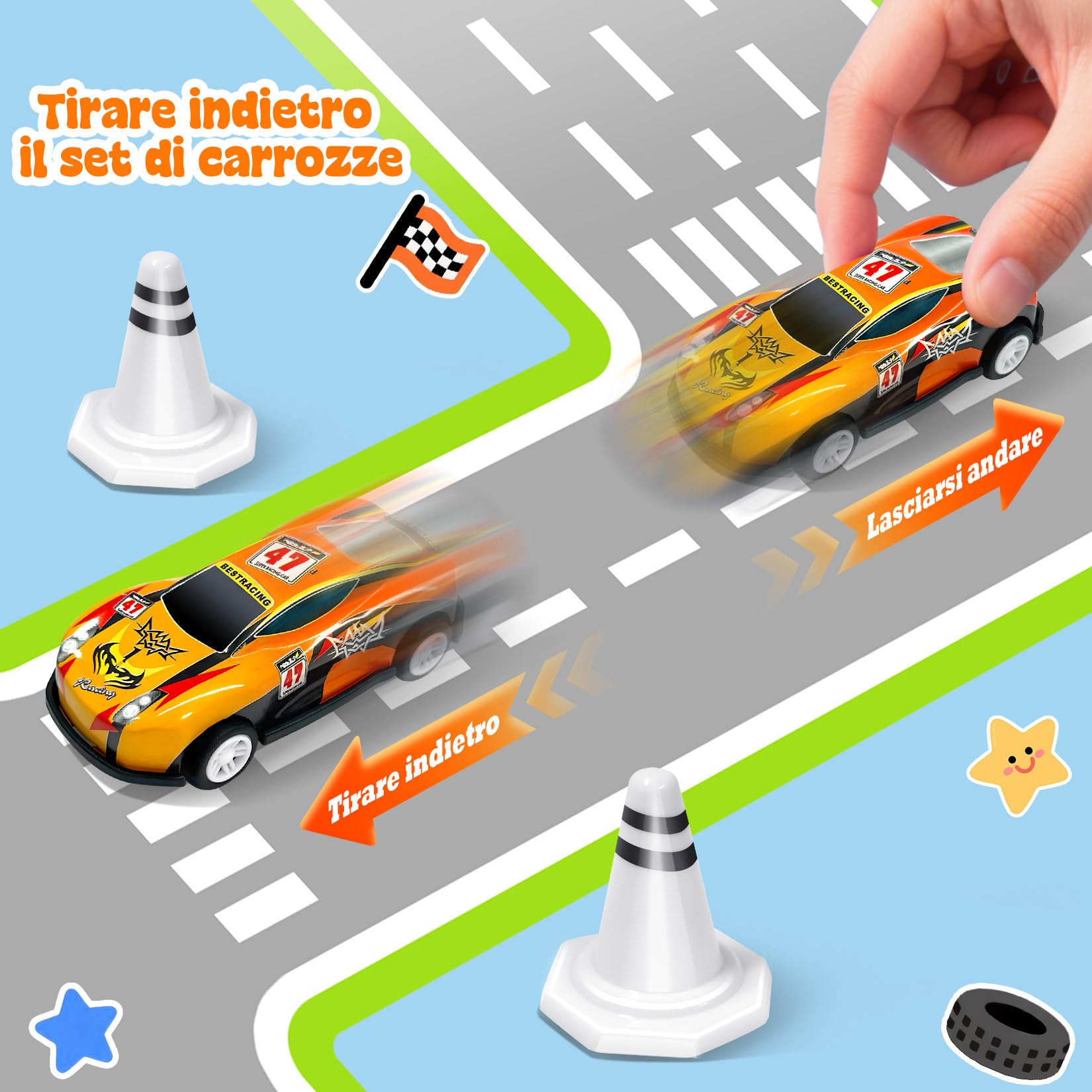 21 Pezzi Macchinine per Bambini Set, 10 Mini Macchine Giocattolo con Lanciatore/Tappeto da Gioco, Veicolo Metallo Die Cast, Cars Giocattoli, Macchinina Bambina, Giochi Bimbo 3 4 5 6 7 8 Anni