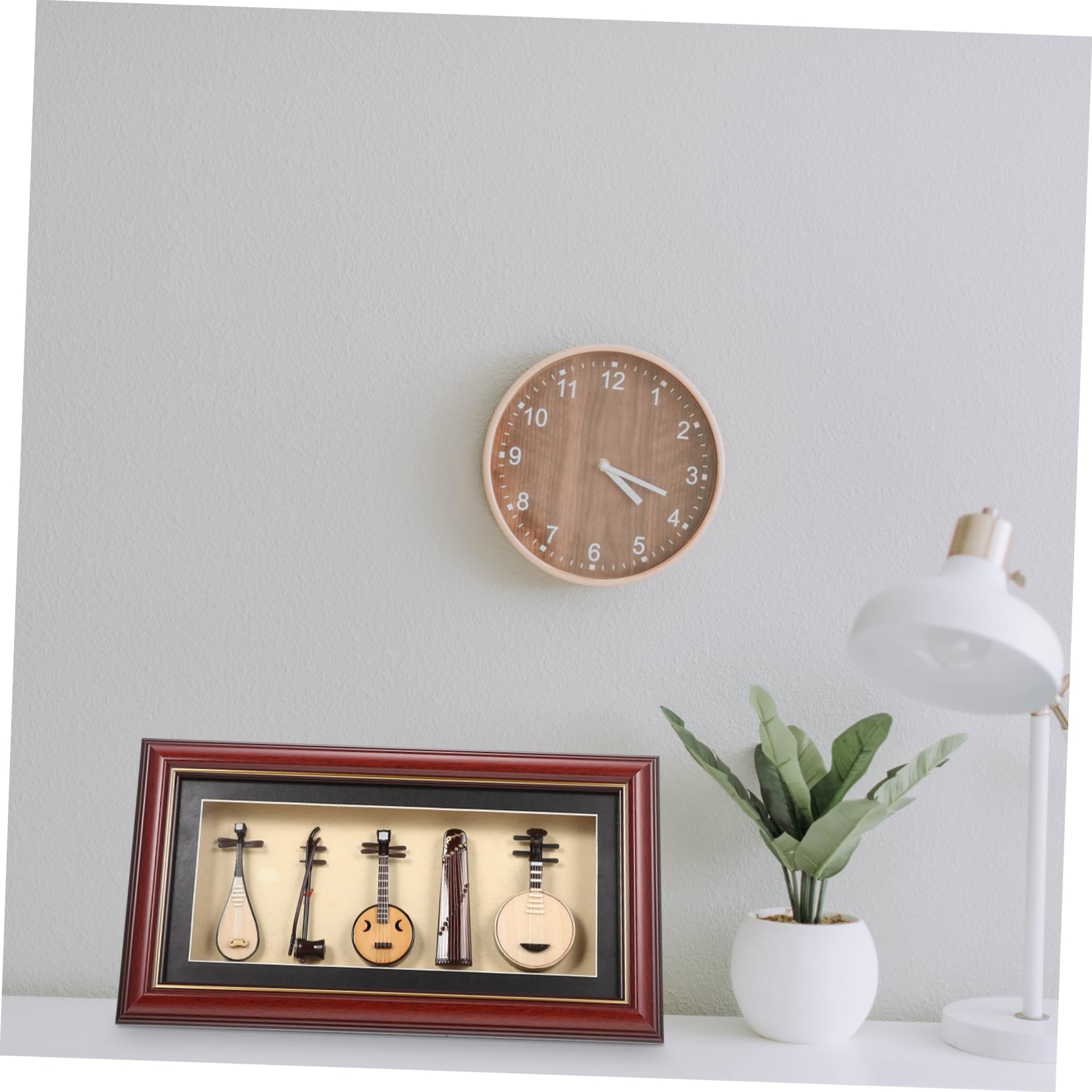 MAGICLULU Mini Riproduzione di Strumento Folk Decorativo 5 Pezzi Realistico | Set da Tavolo, Legno Plastico Pvc, Atmosfere Artistiche e Musicali, Hotel e Housewarming