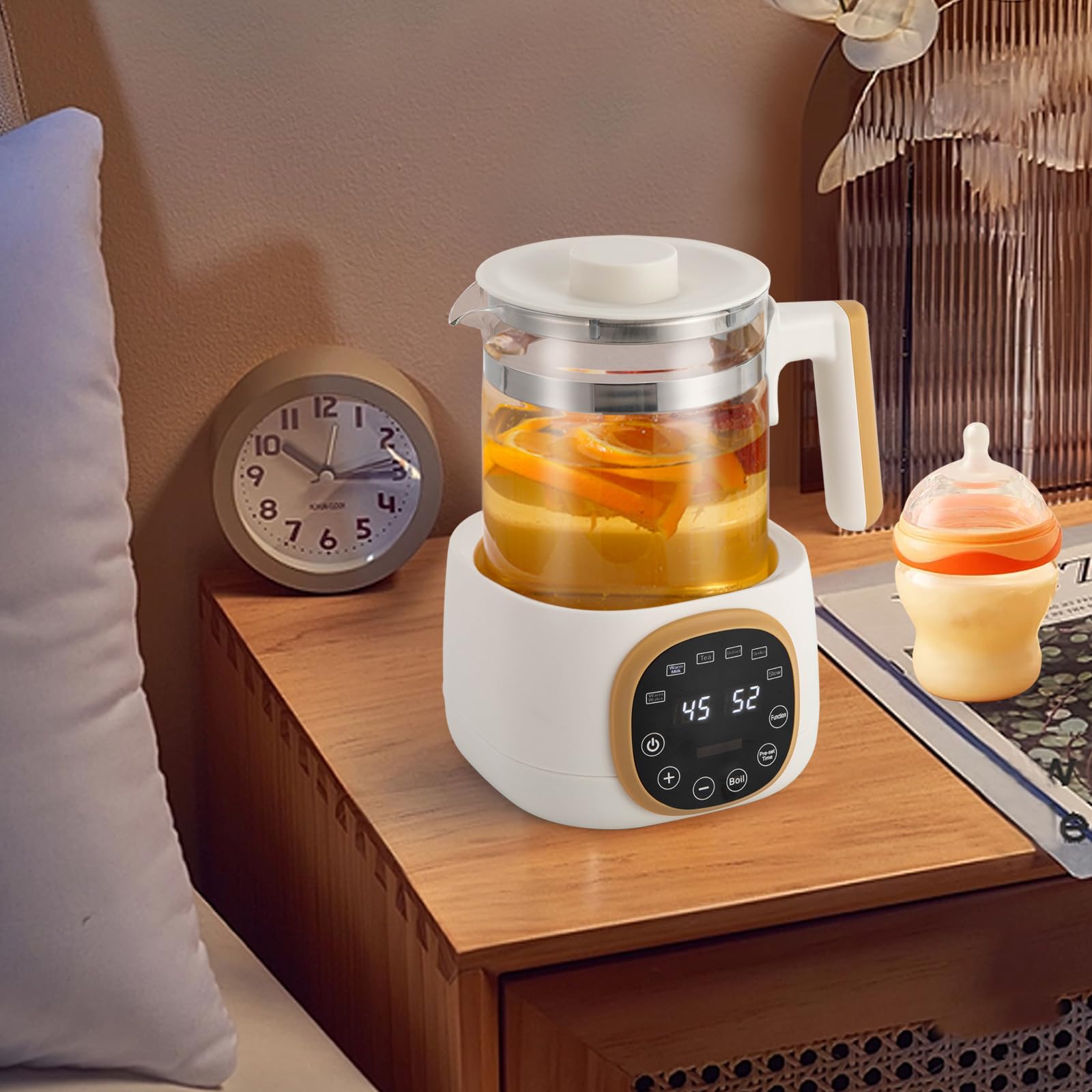 Máquina para biberones para bebés, mantiene caliente 72 horas, calentador de biberones para bebés, comida para bebés, hervidor eléctrico rápido