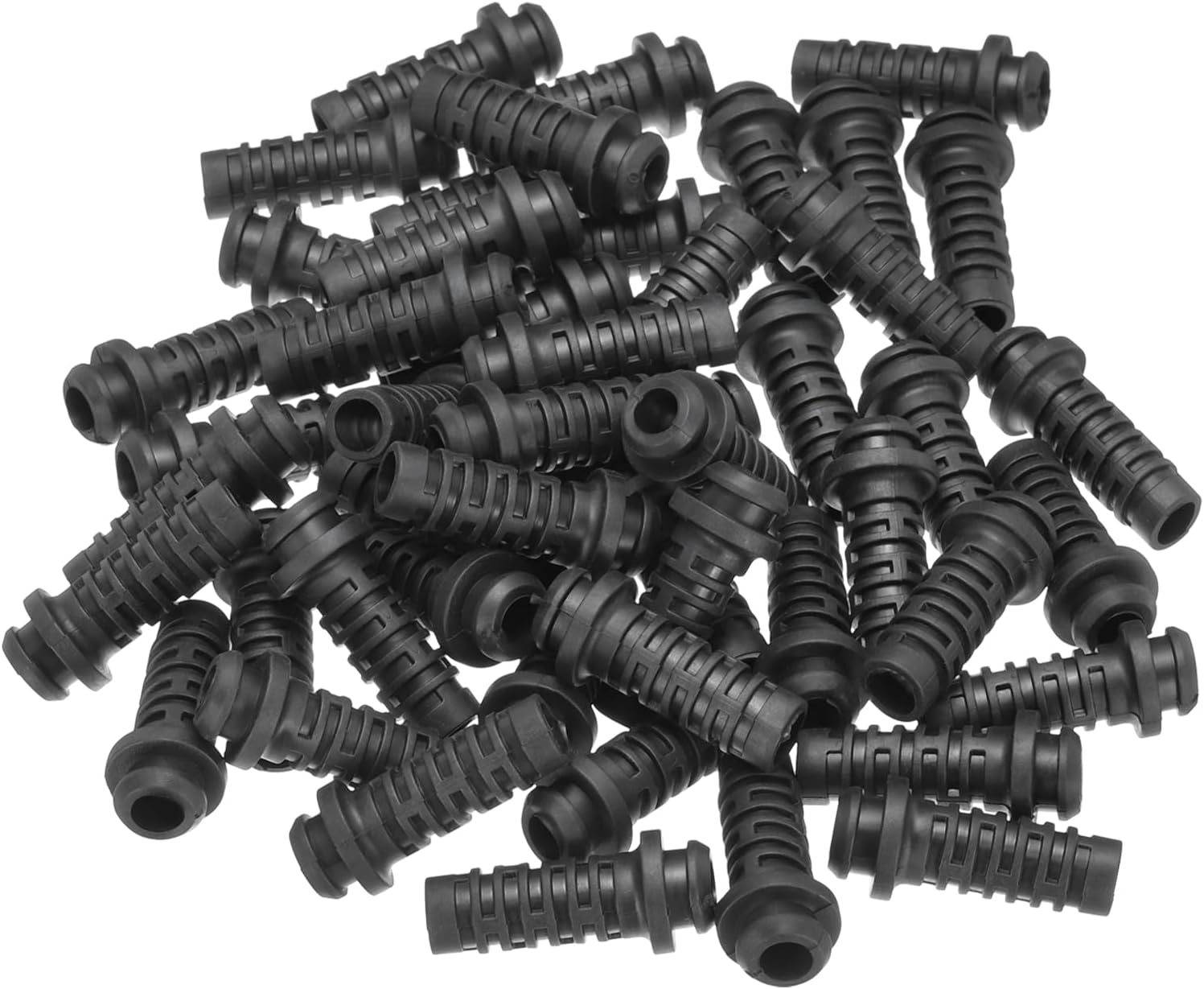 MECCANIXITY 50pcs 6.5mm Strain Relief Cord Connector Cable Bushing Boot Sleeve for Electric Cable Cord Insulation Protection