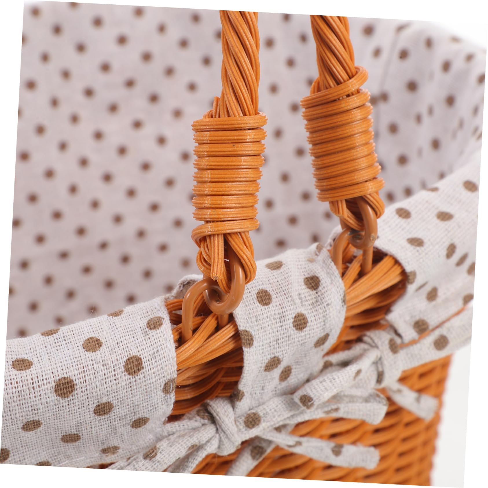 Sosoport Cestino Picnic Rattan Imitazione per Frutta e Alimenti Contenitore Multiuso da Esterno per Feste e Picnic Famiglia