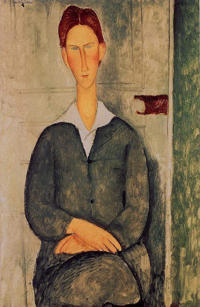 モジリアーニ　絵画 Amazon.co.jp: 15 枚の絵画 赤毛の若者 1919 年 アメデオ