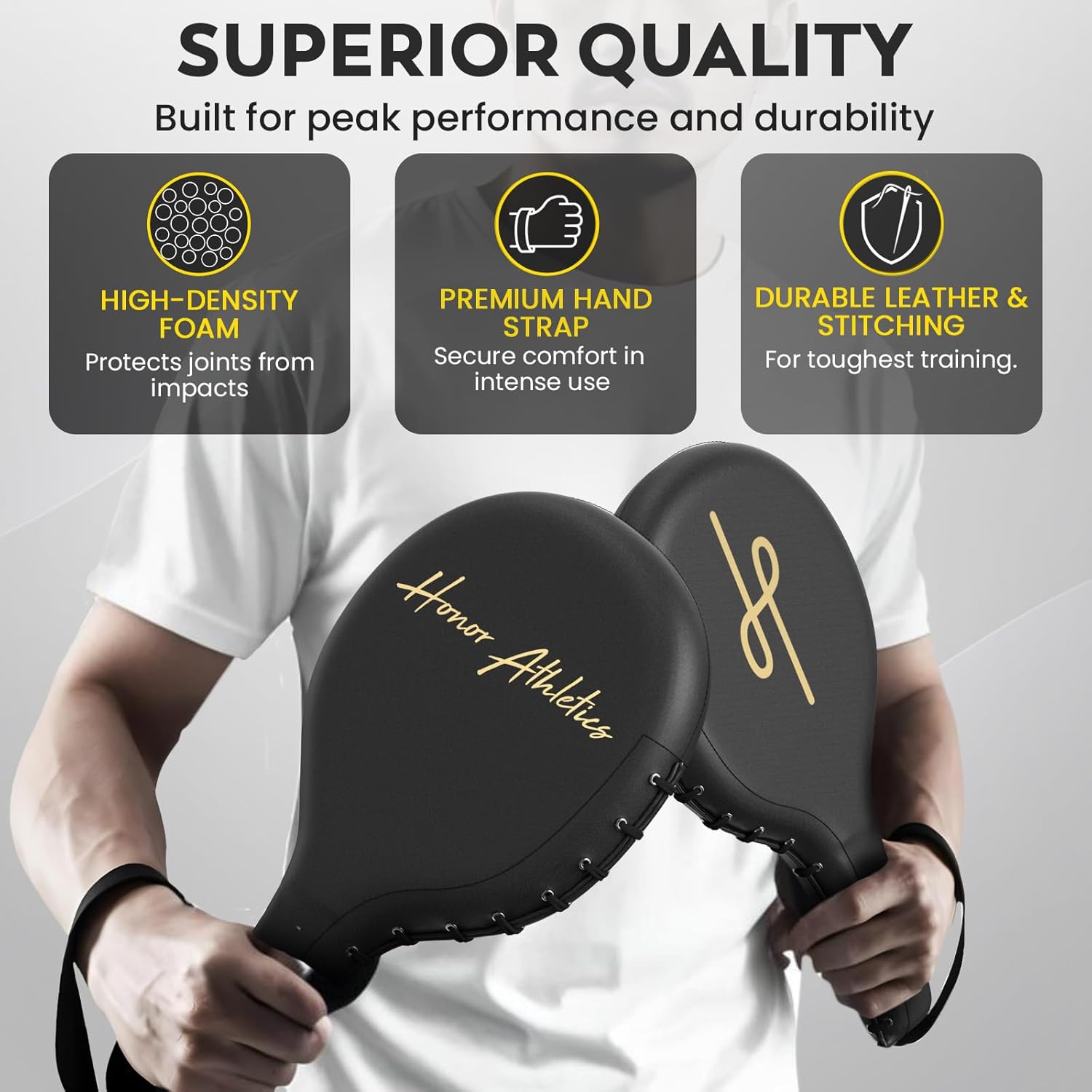 Honor Athletics Professional Boxing and MMA Punching Paddles (Pair)