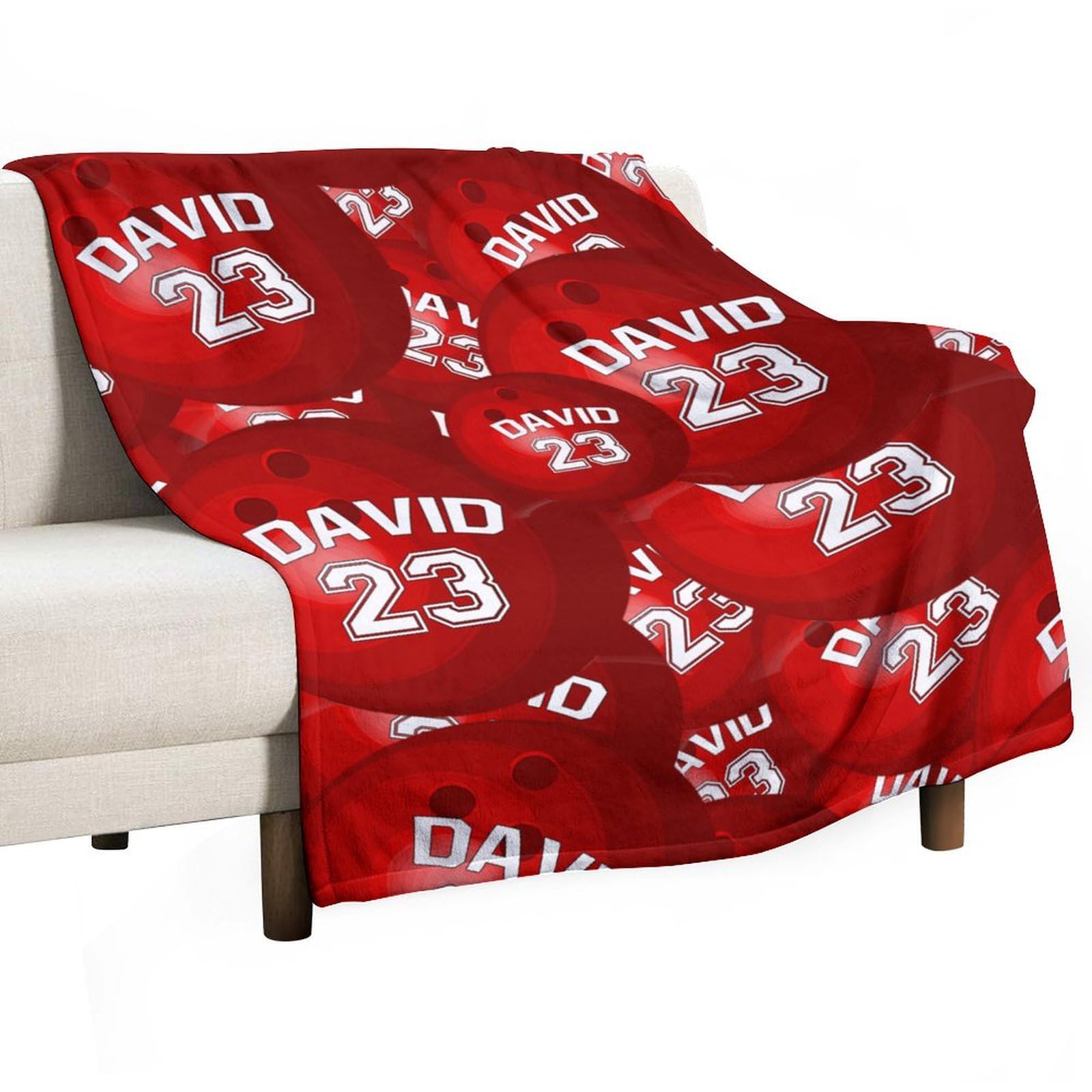 Couverture polaire en flanelle de baseball et football, plaid chaud 152x203 cm pour lit