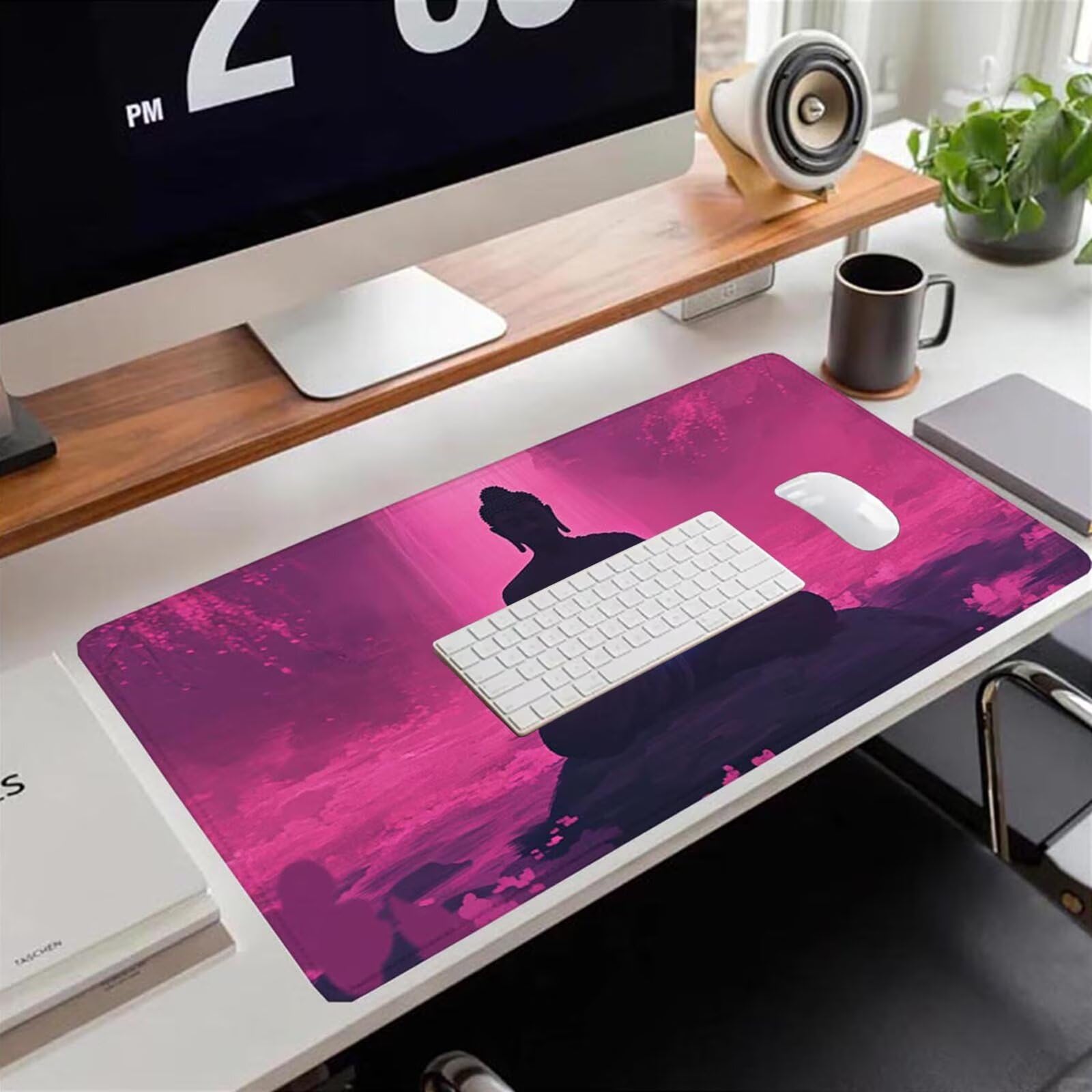 Gamingowa podkładka pod mysz 1200 x 600 x 3 mm, XXL, wodoszczelna, odporna na ścieranie, z przyszytymi krawędziami, fioletowa, podkładka na biurko, poprawia prędkość i precyzję, do komputera, laptopa