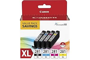 Canon 281XL Ink Cartridges for Canon Printers [4-Pack]