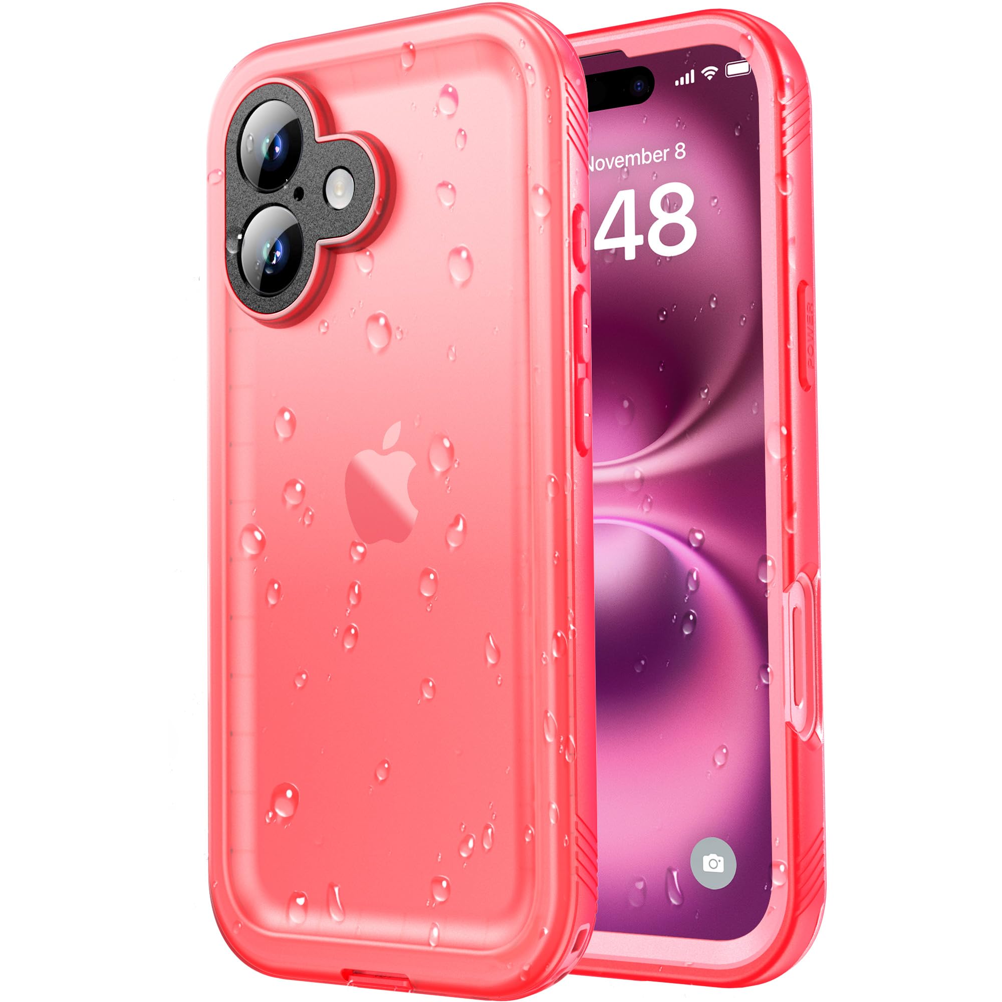 SPORTLINK Hülle Wasserdicht - 360 Grad Outdoor Schutzhülle Handyhülle Kameraschutz Displayschutz IP68 Waterproof Staubdicht Stoßfest Panzerhülle