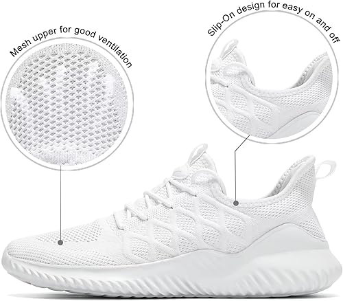 Miniatura 4 de Zapatos deportivos para correr para hombre, sin cordones, informales, de malla, transpirables, ligeros, para el trabajo