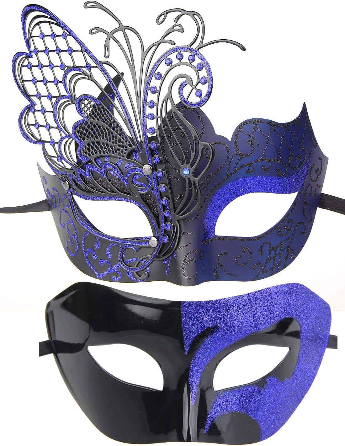 IETANGCouple Mask Half Venetian Masquerade Ball Mask Party Costume Accessory