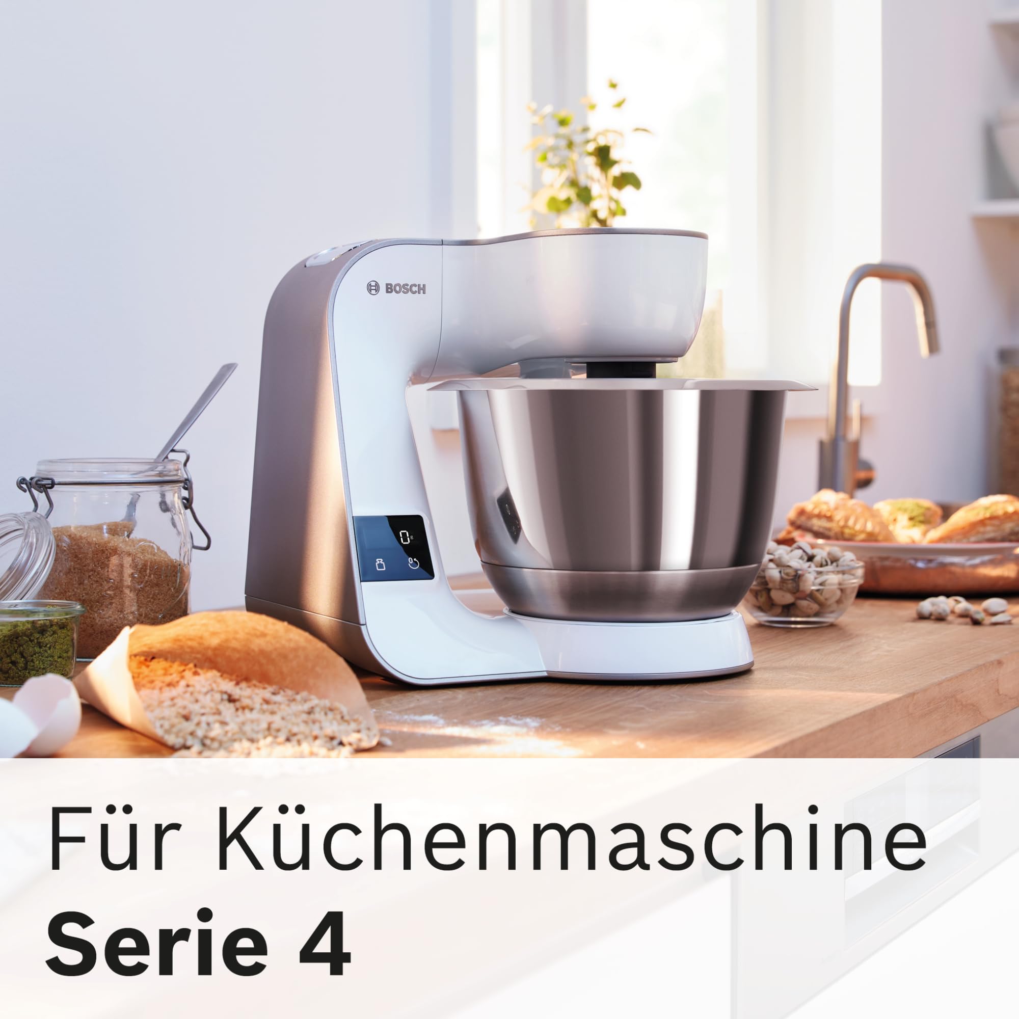 Bosch MUZS4CC nóż do krojenia w kostkę, akcesoria do robota kuchennego serii 2 i 4 (numer typu MUM5xxx, MUMS2xxx), równomierna kostka, wkładka do kostki 9 mm, w zestawie środek do czyszczenia kratki
