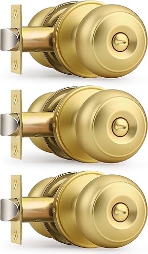 Vista 131 de Probrico - Pomos de puerta color negro mate, paquete de 15 pomos interiores con función de bloqueo de privacidad para dormitorio y baño, pestillo