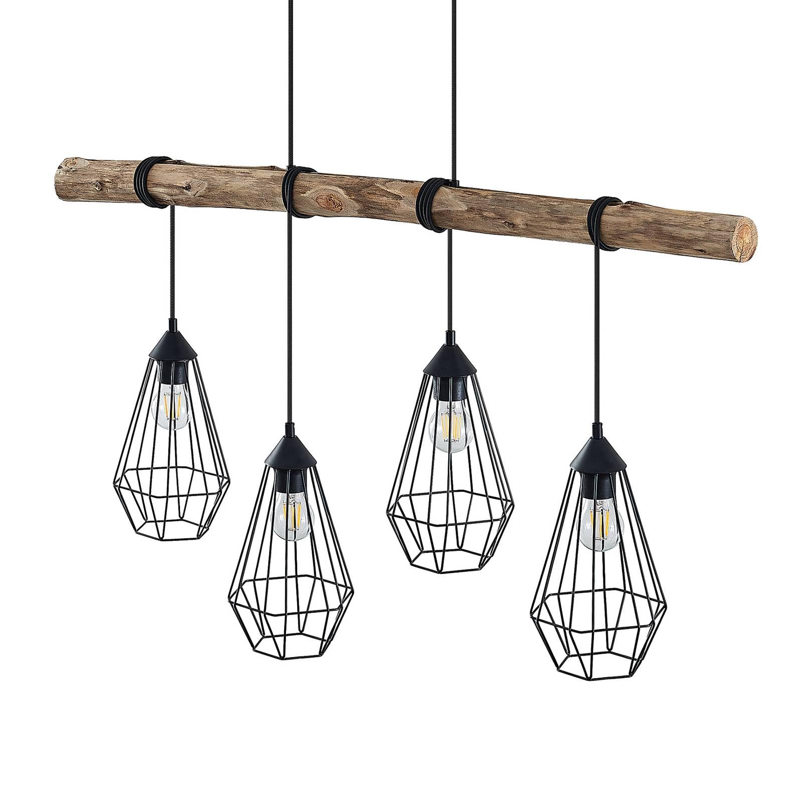 Lindby Lampada a sospensione dimmerabile (Country) colore Ocra, in Metallo ad es. Soggiorno & Sala da pranzo lampada soffitto plafoniera illuminazione
