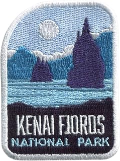 Vagabond Heart Kenai Fjords National Park Patch - Iron On Travel Badge - Kenai Fjords Souvenir
